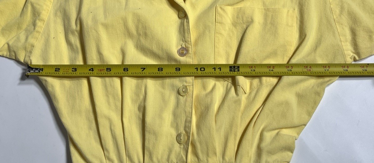 Vintage 70s/80s Betsy’s Things Sz Size 7 USA Made Yellow Jump Suit Jumpsuit