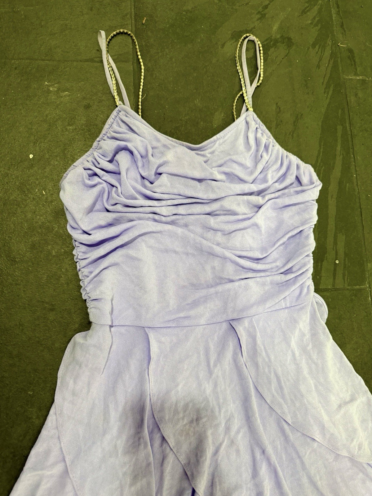 Vntg 1970s/1980s Lilac Purple Ruffle Maxi Dress Fairy Cottage Core Princess XS