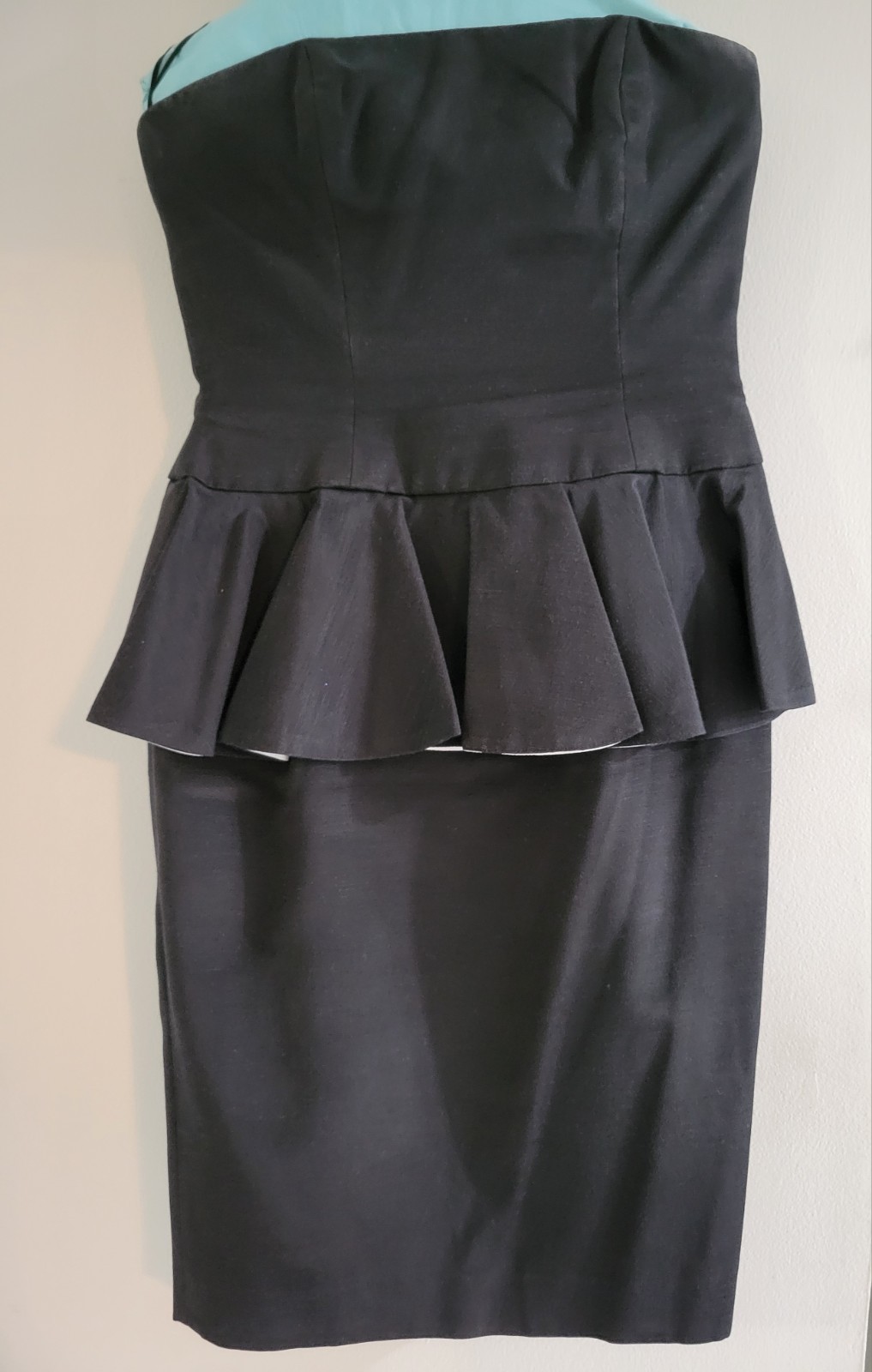 Vintage 90s Women’s Peplum Black Dress