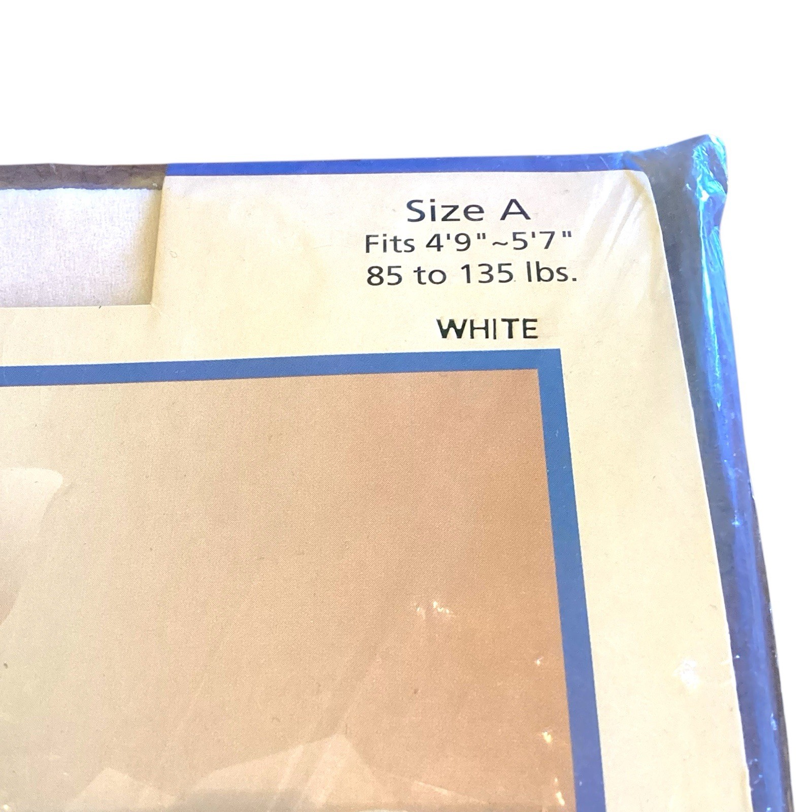 Vintage 80s 90s SABRA White Sheer Leg Pantyhose, Size A Hosiery NOS