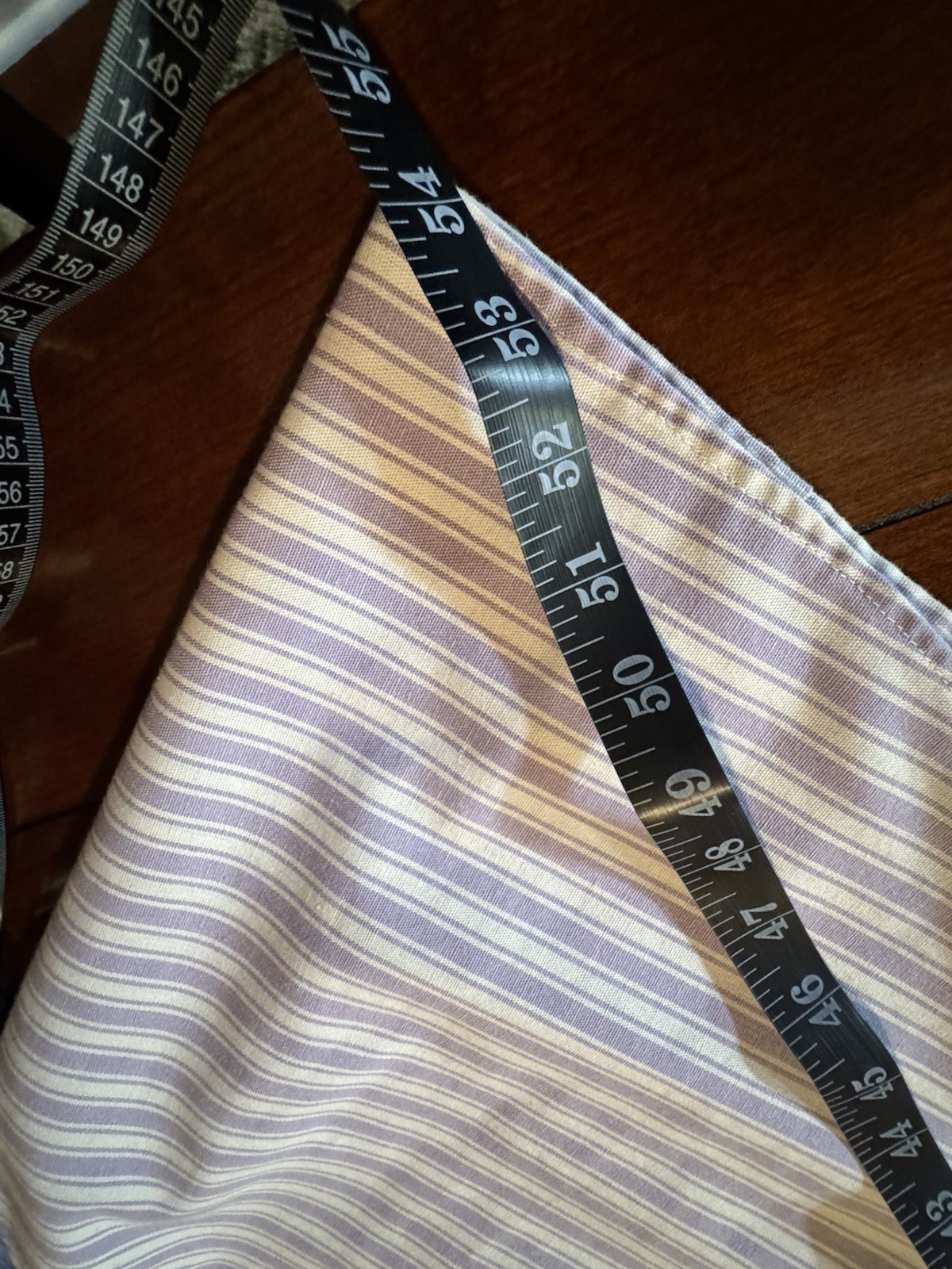 The American Shirt Dress Vintage 80’s Lavender White Stripe Size 11/12 USA