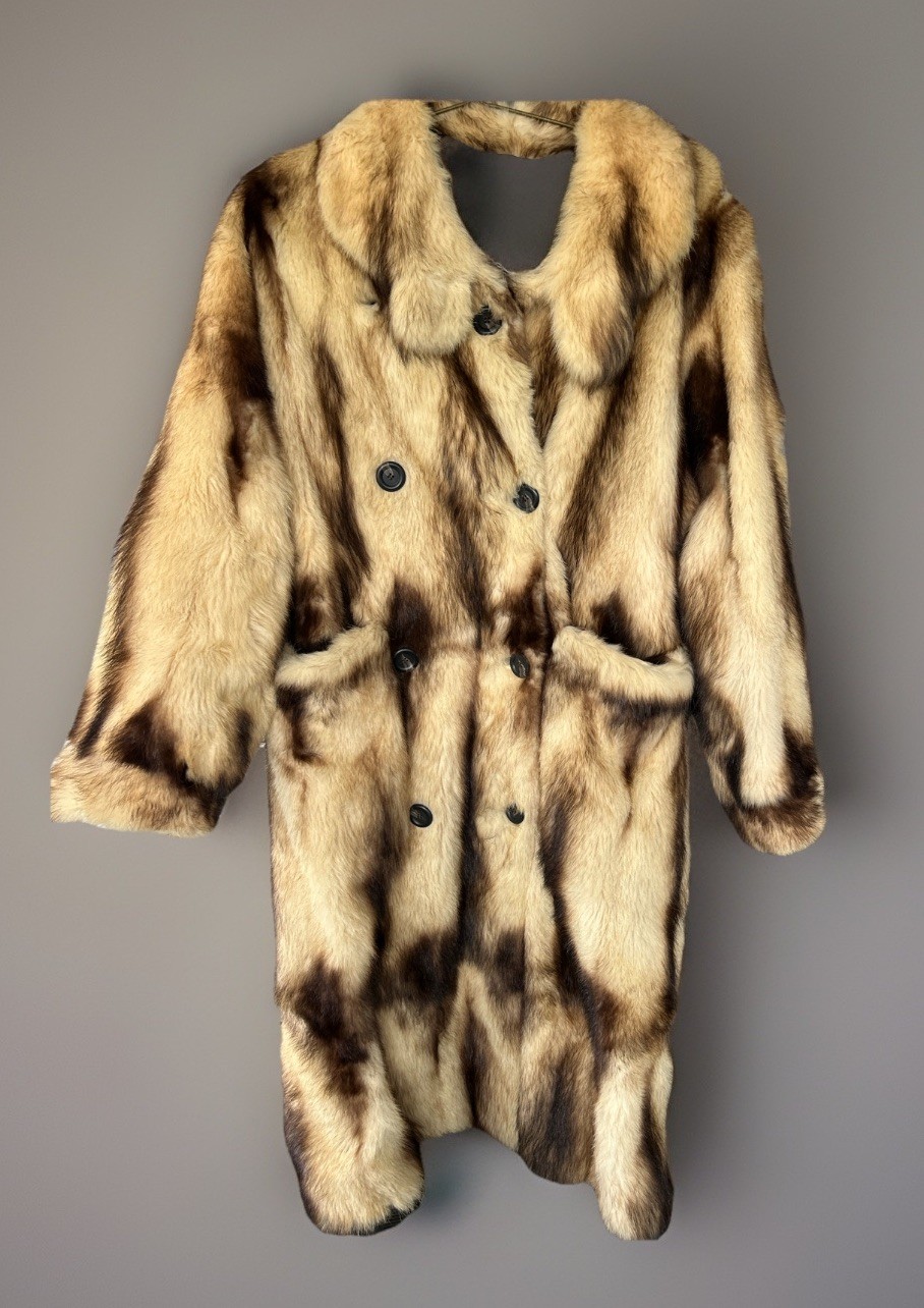 Vintage Henri Bendel Genuine Fur Coat 1970s Luxury NYC Designer Raccoon Fox READ