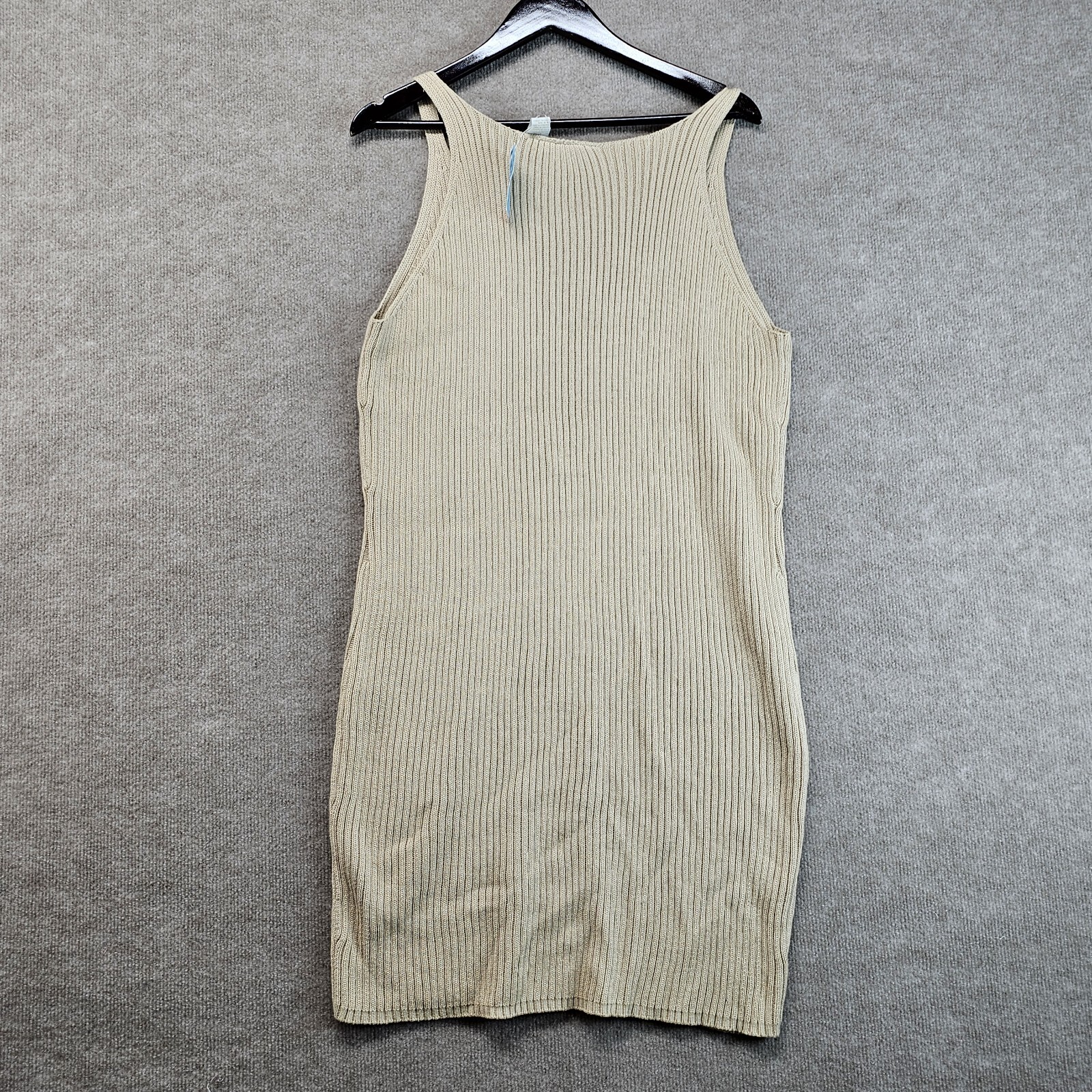 Vintage Liz Claiborne knit tank beachy slip sexy mini bodycon dress Size Large