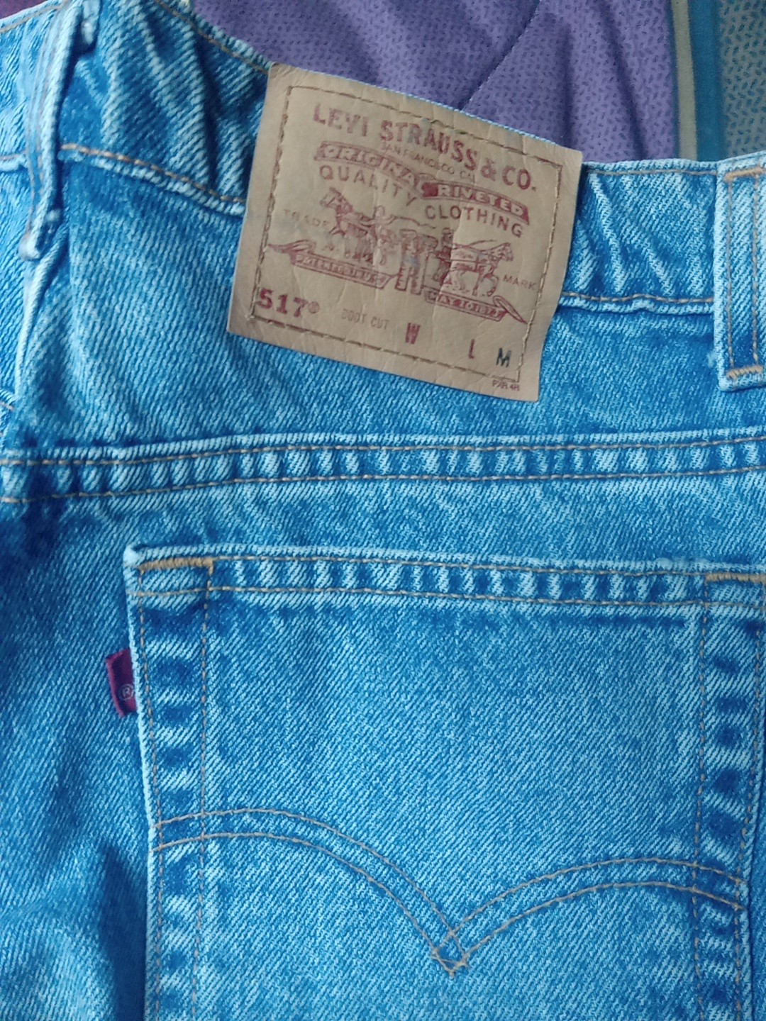 Vintage Levi 517 Sz 8 Reg M Boot Cut Lo Rise Unworn W/out Tag Red Tab 90s Denim