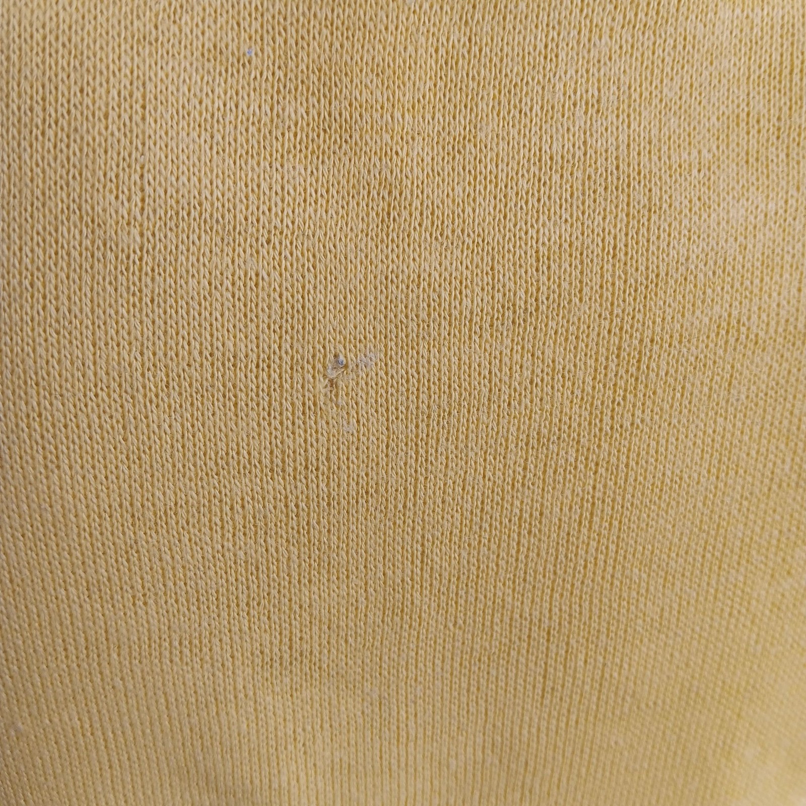 True Vintage Creslan Sweatshirt Medium Yellow Pullover Top Ringer Striped 1970s