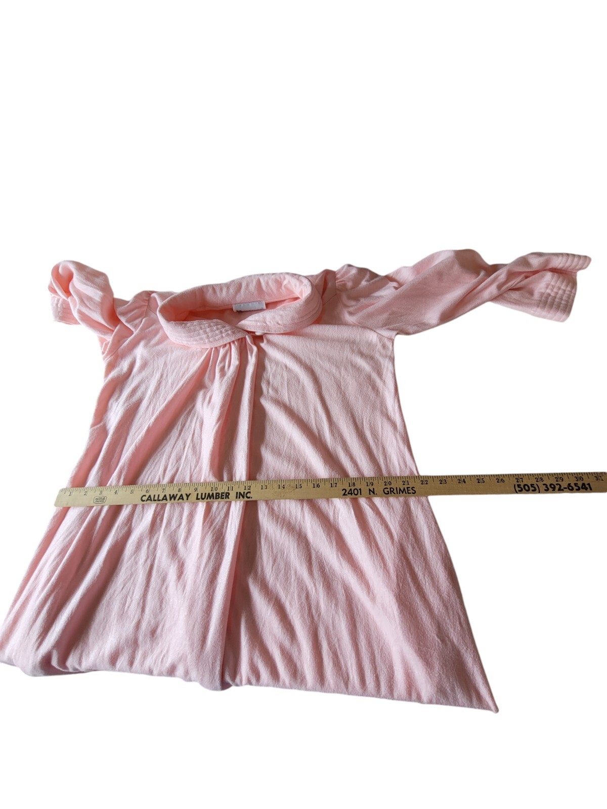 Vandemere House Robe Womens Sz Large Vintage 70s Pink Half Zip Long Sleeve