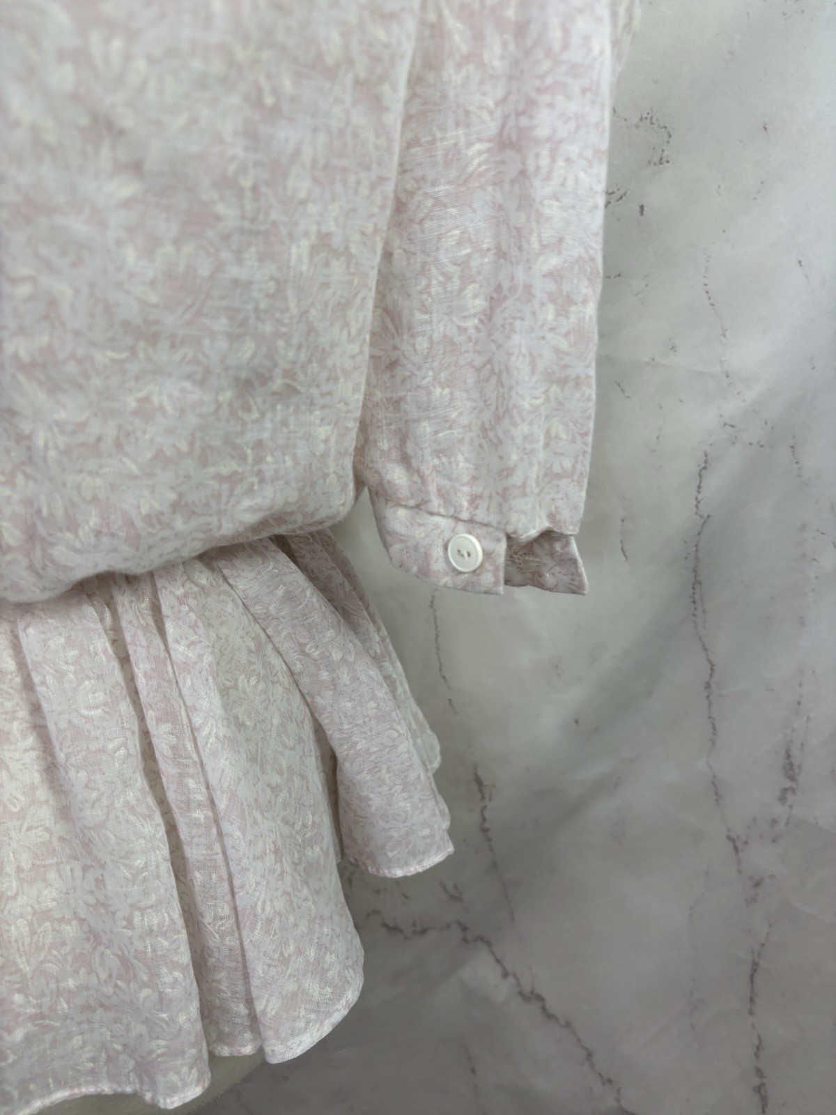 Vtg 70s Blouse Peplum Top Victorian revival Surplice Sailor Collar Cottagecore M