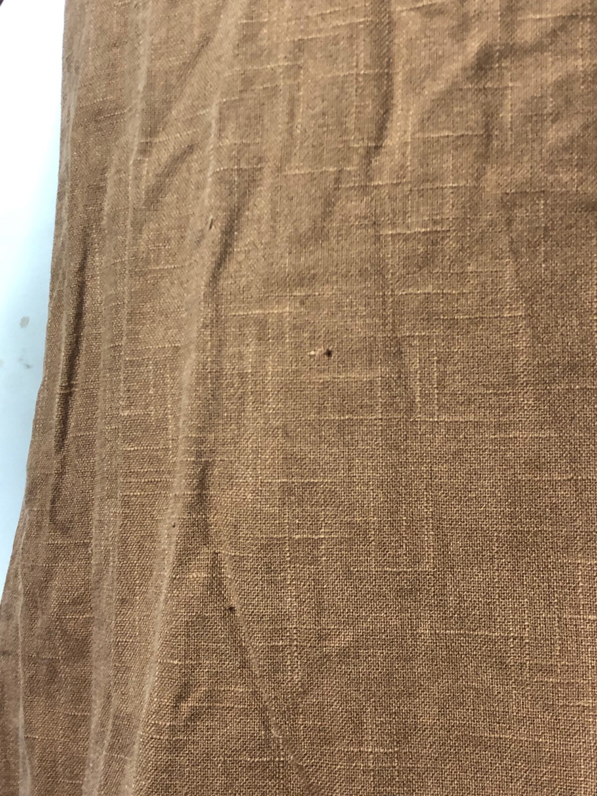 Vintage Revelry 1960s Brown Tunic Dress Linen with Embroidery AU 14
