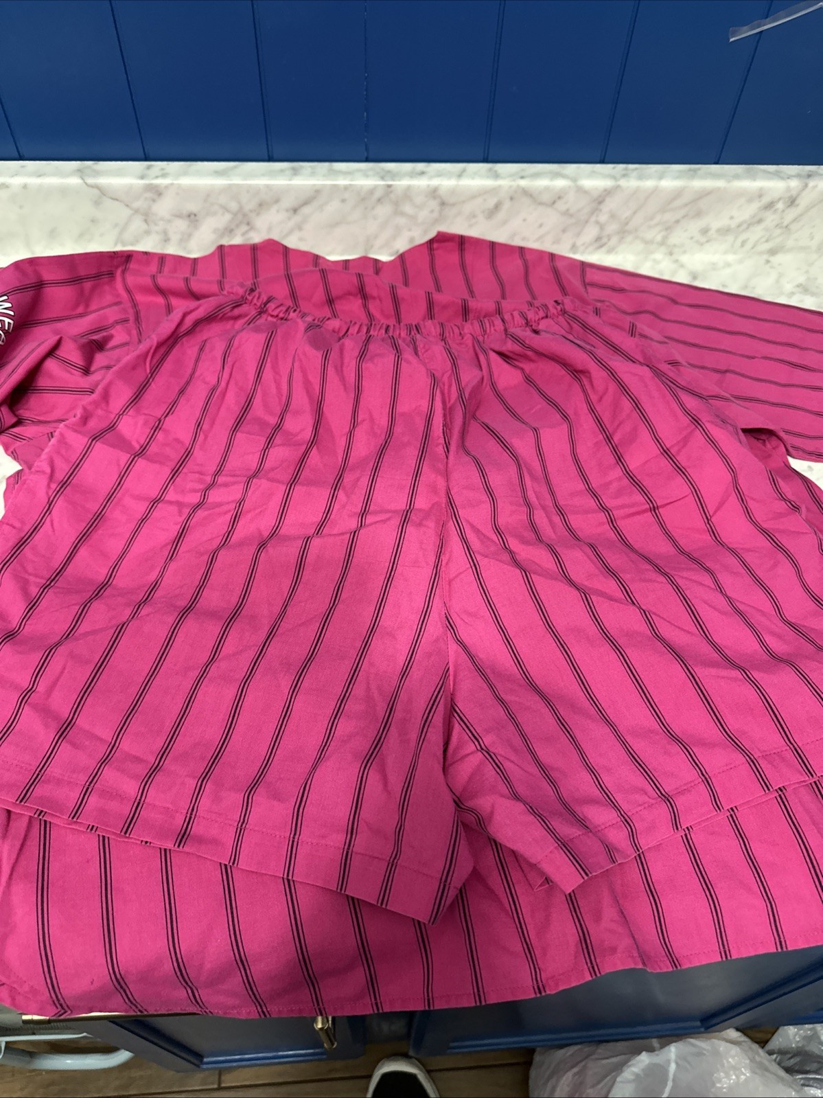 ESLEEP Boxer Pajamas VINTAGE 90s Baseball 12” = +45 Great Condition Large Pink