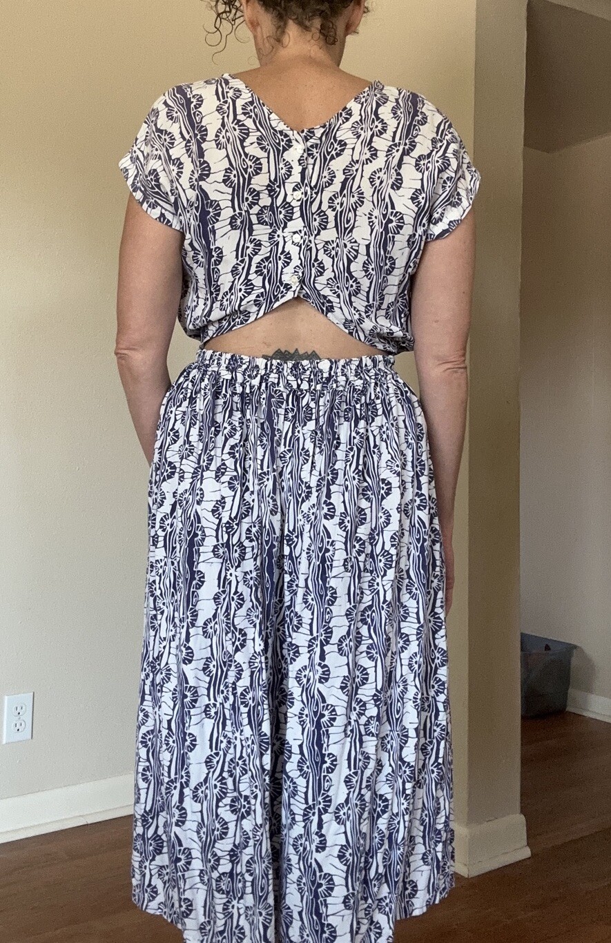 Vintage Passports 90s Open Back Purple Dress New York Summer Woman’s M