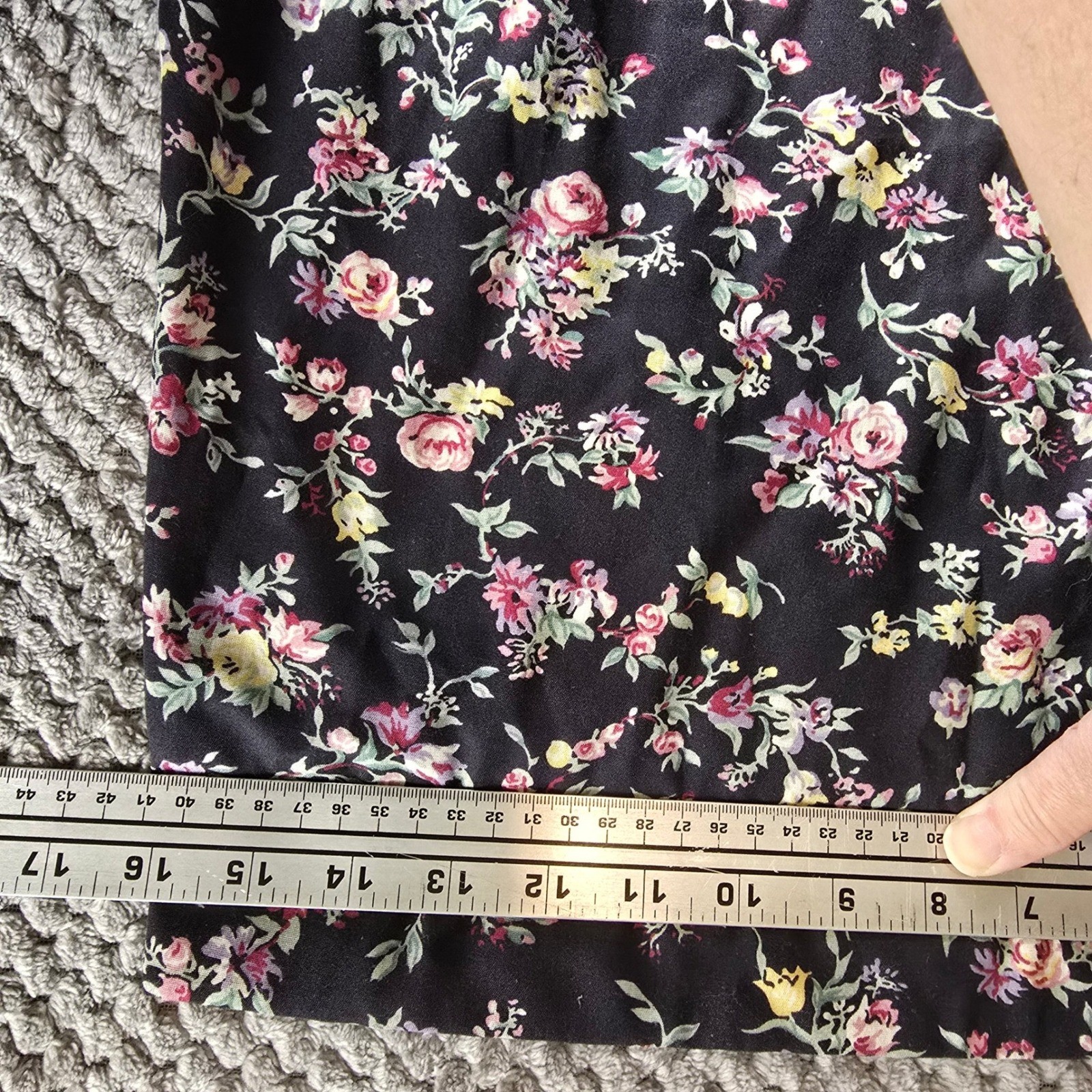 Vtg 90s EXPO Floral Rayon Jumpsuit Made in USA Dark Floral Whimsigoth Size 14