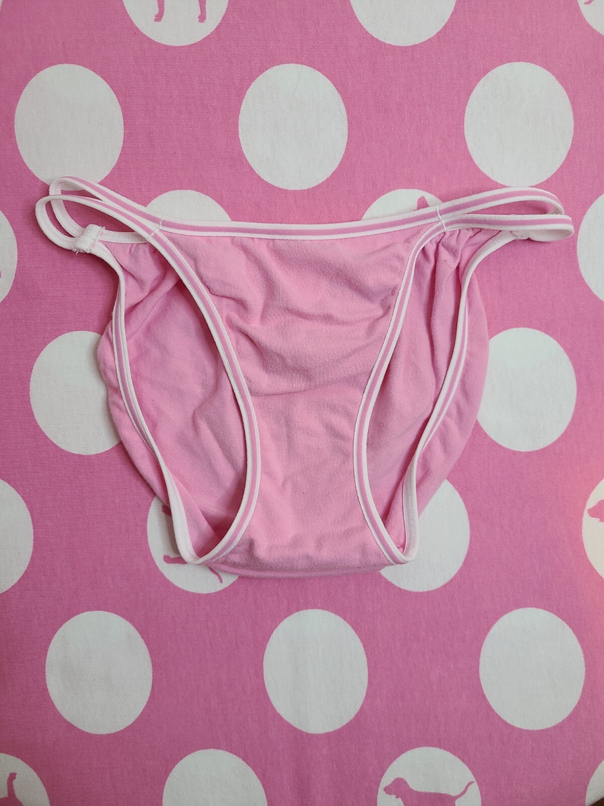 NWT Rare VTG Victoria’s Secret PINK Double String Bikini Panty Size Sm