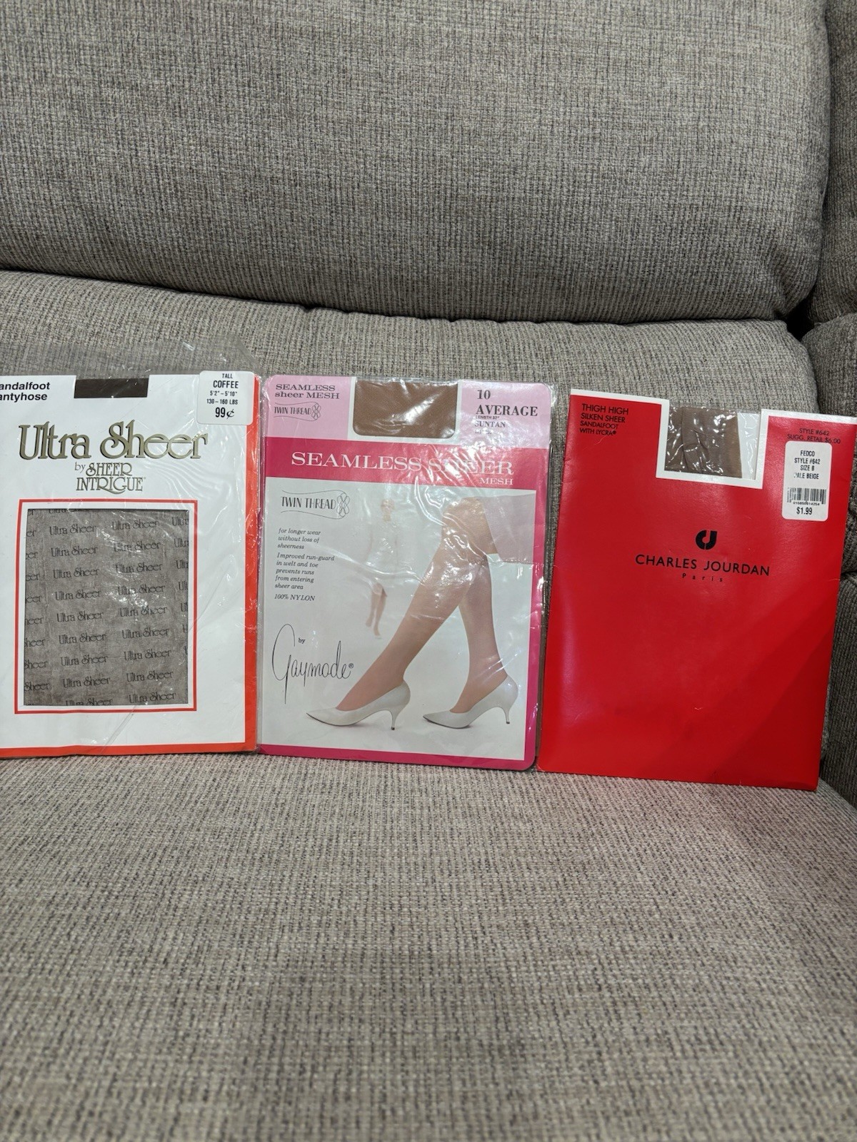 Mixed Brands Vintage Women’s Hosiery Lot Charles Jourdan Penneys Size 10 Brown
