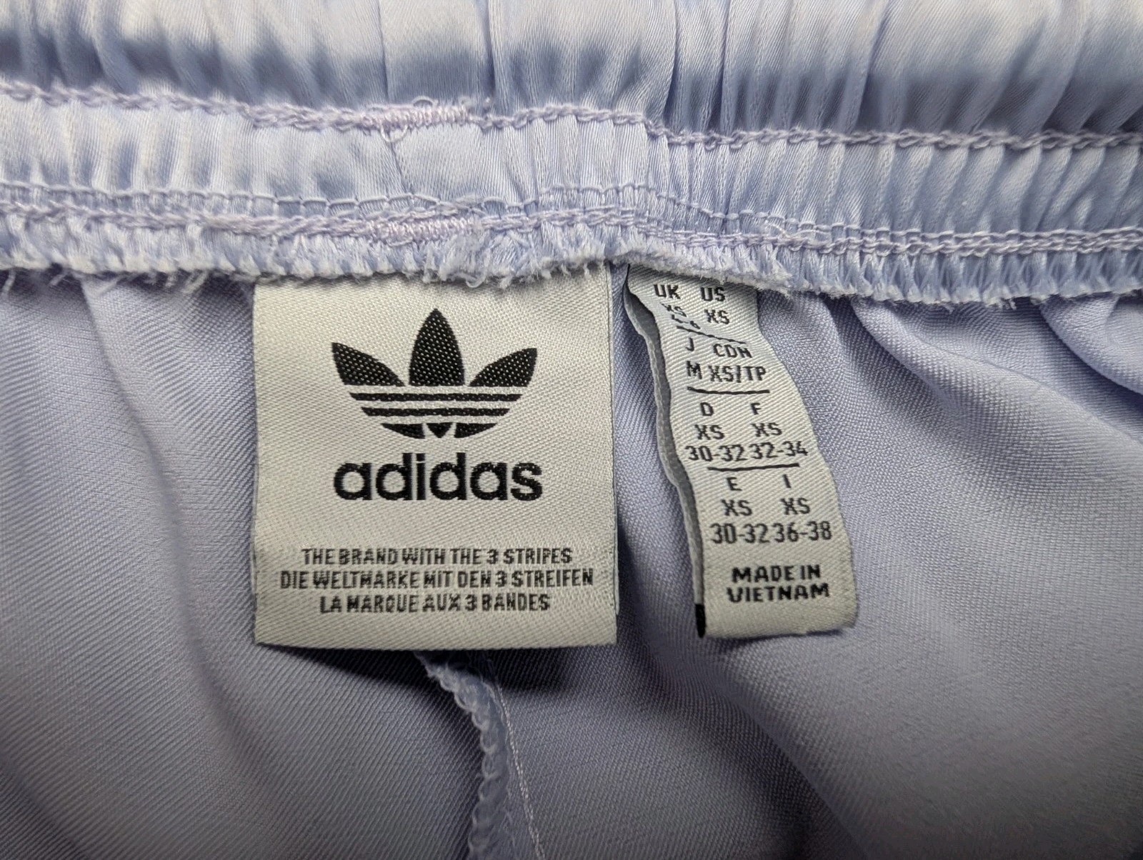 Adidas Glanz Satin Sprinter Shorts XS Lilac Running Womens Casual Vintage Sports