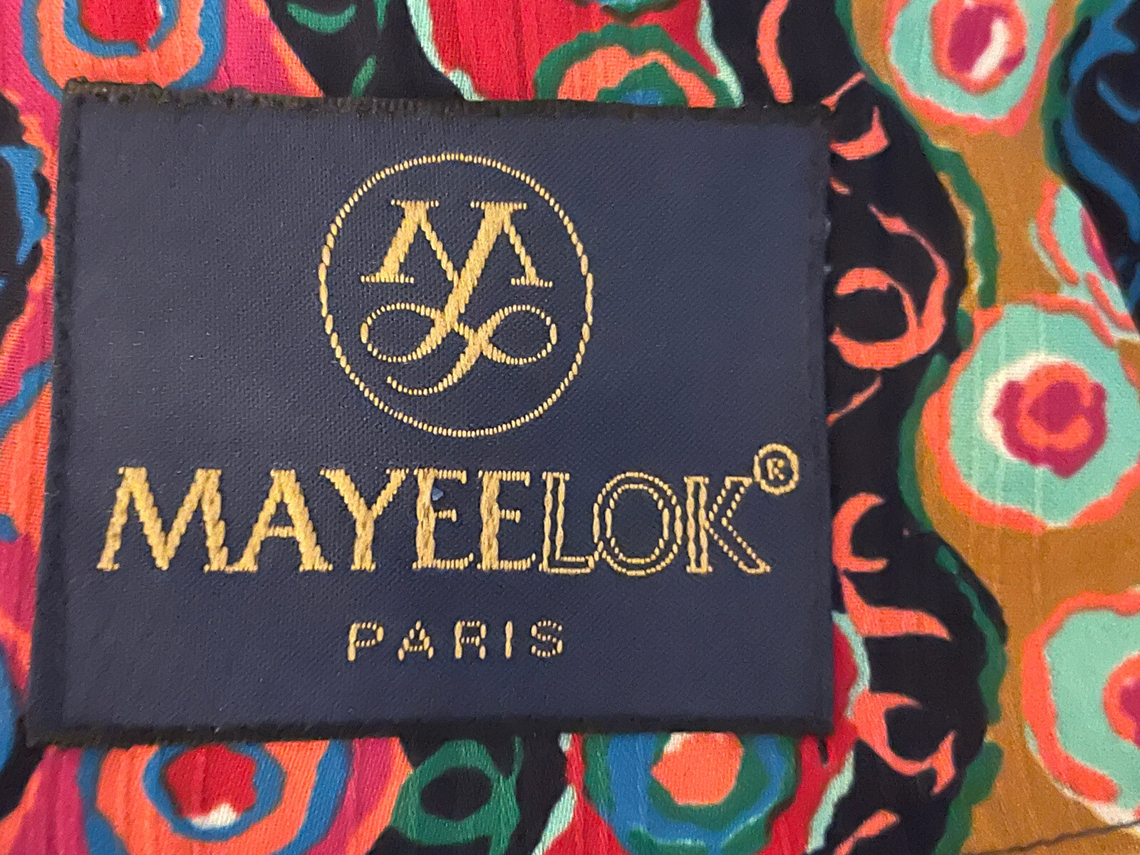 Vintage 80’S MAYEELOK Paris VIBRANT Floral Top/Pleated Skirt Set Medium PERFECT