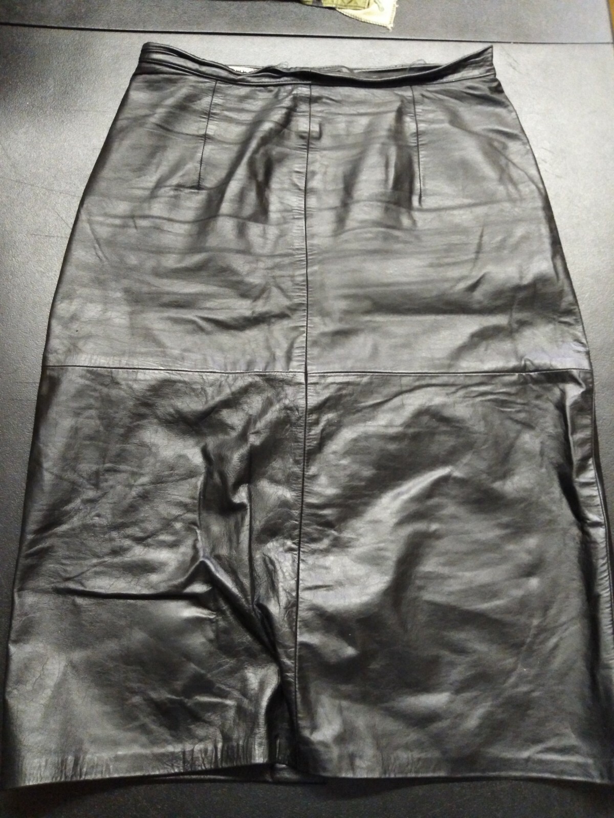 Vintage Northside Fashion Genuine Leather Skirt (Size: 16)