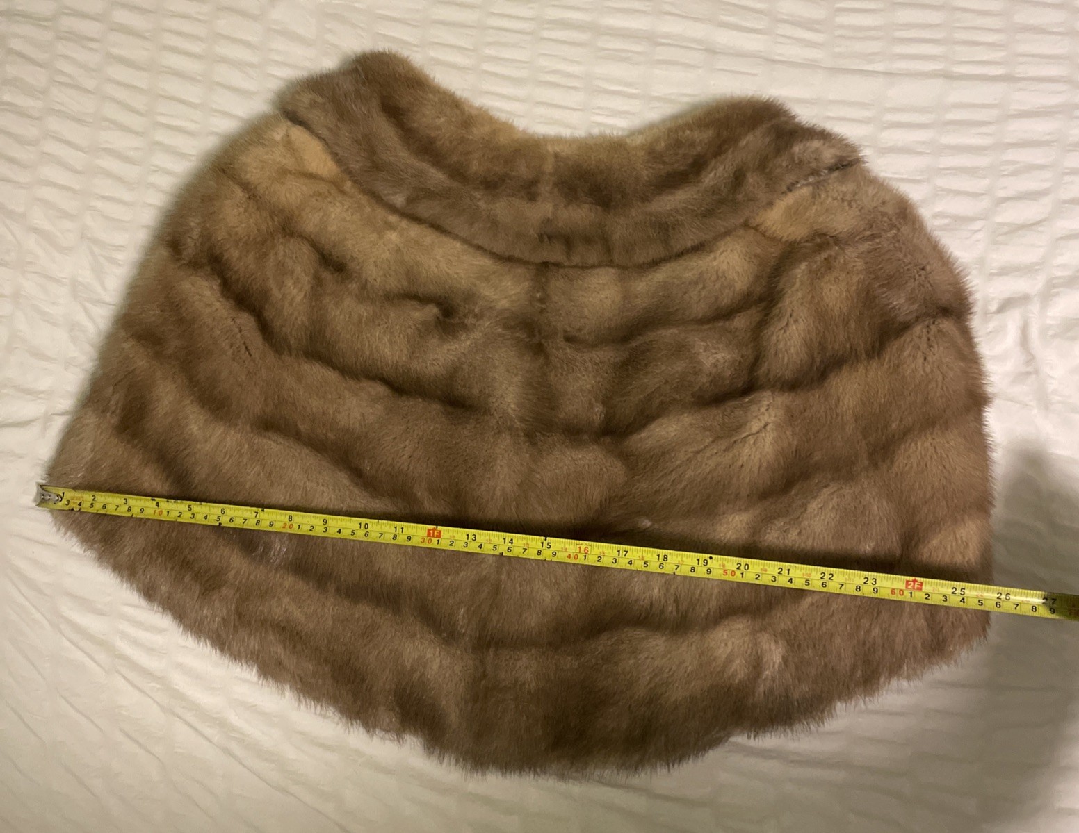 Vintage Light Golden Brown Mink Fur Stole Shawl Fine’s Savannah NEEDS RESEWN
