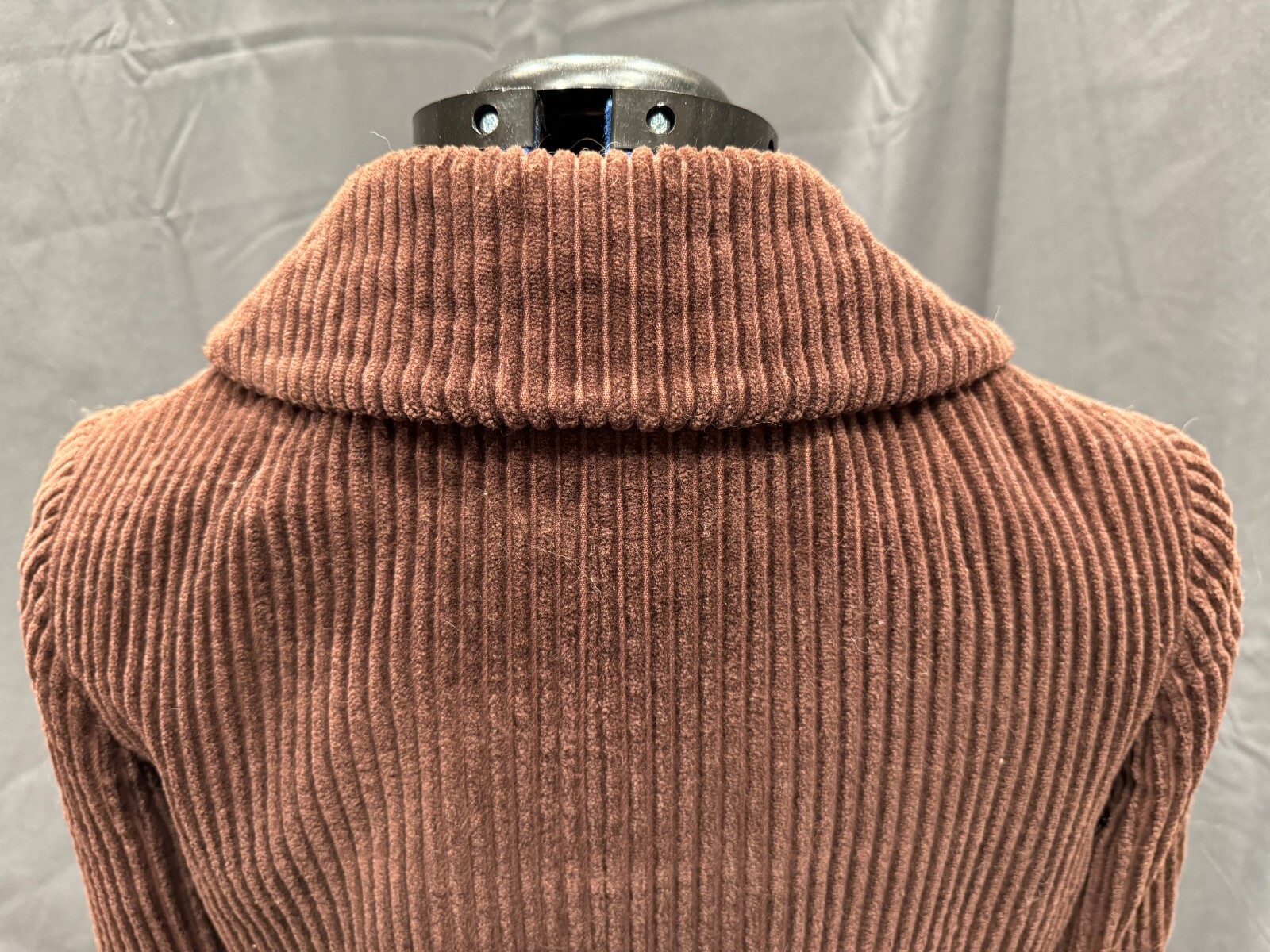 VTG 1970’s custom peacoat jacket corduroy Chocolate Brown size med