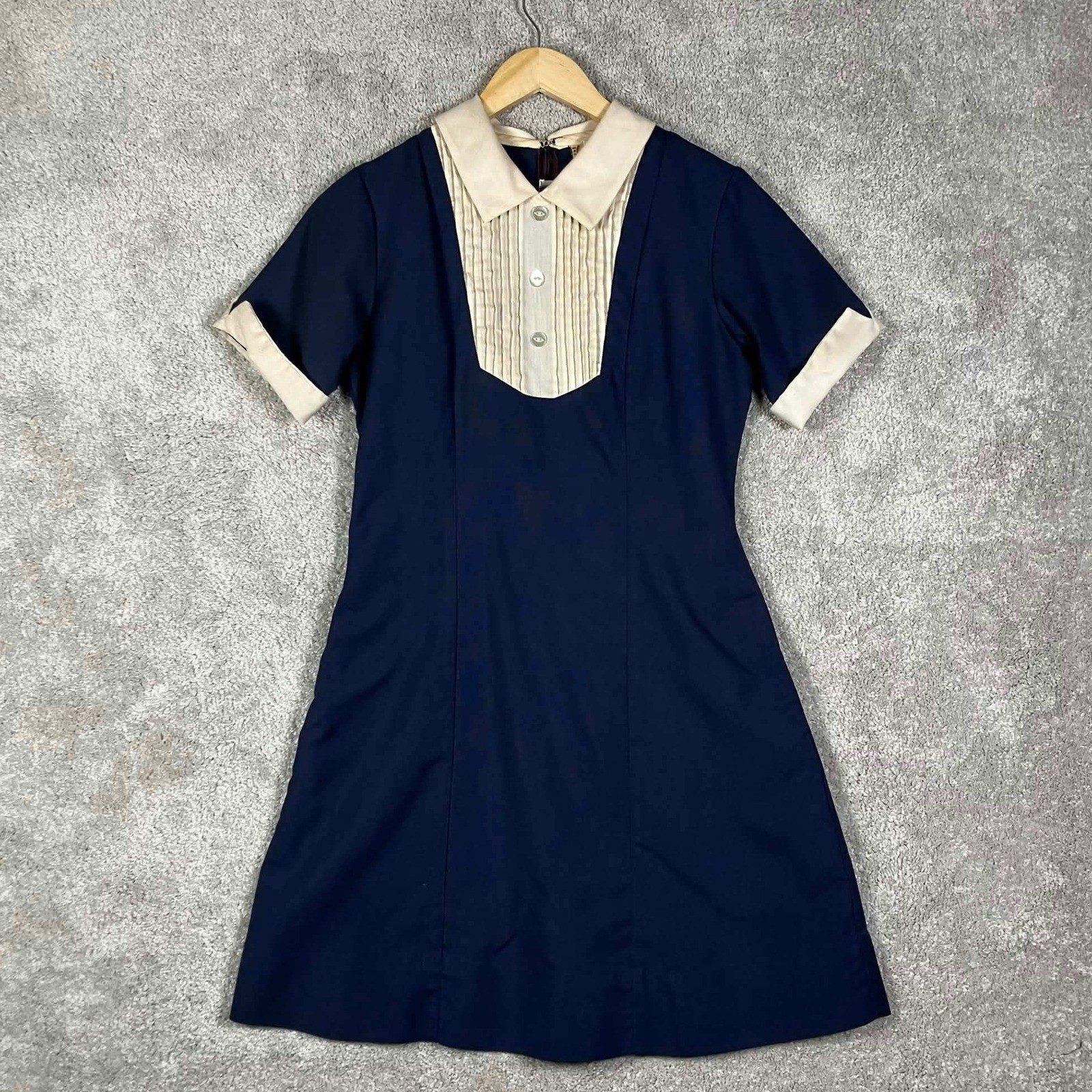 Vintage 70s Nurse Uniform Dress Size 10 Snowhite Milwaukee Uniforms Retro 60s