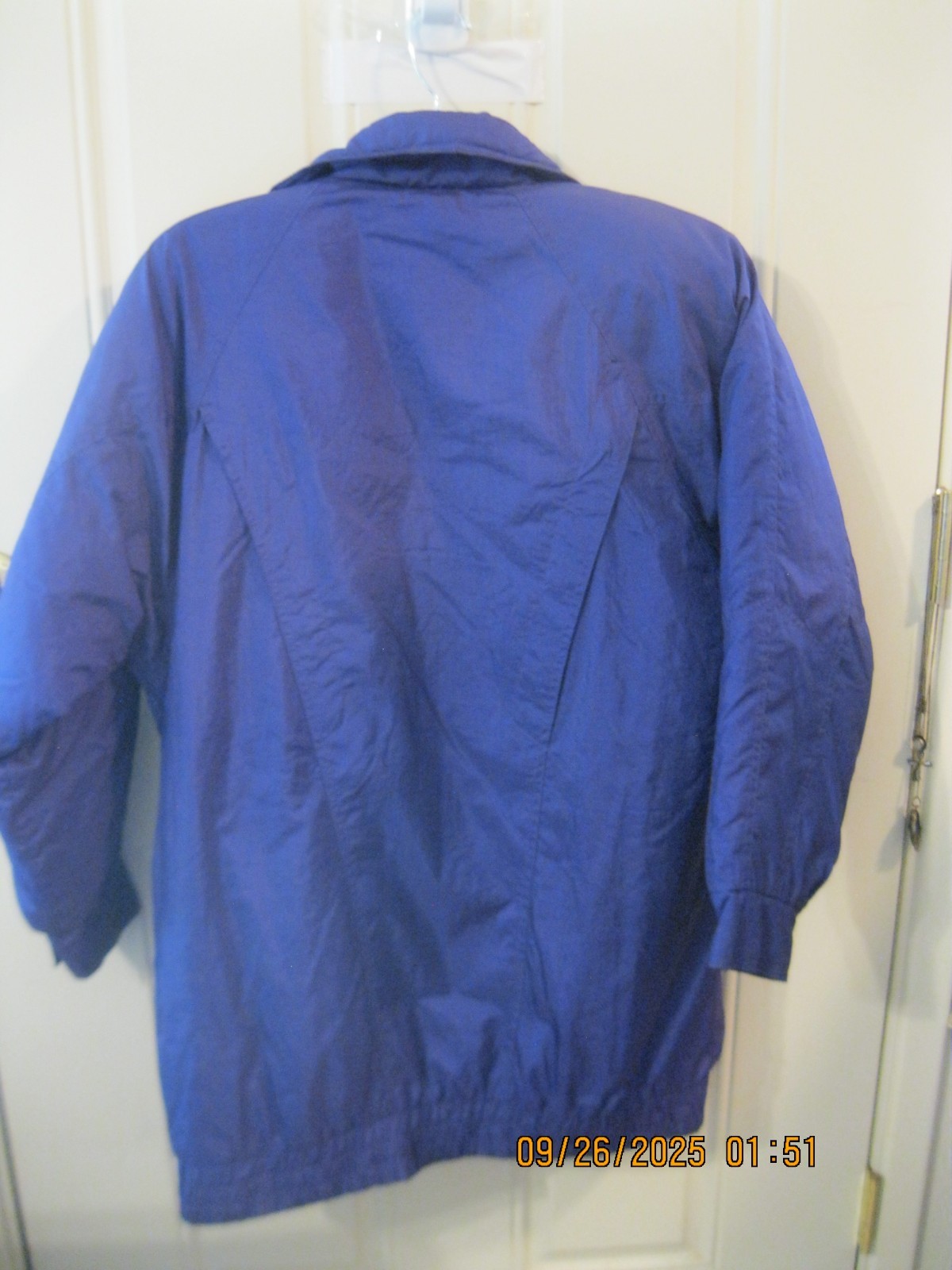 Vintage Andy Johns 90s Nylon Purple Jacket Anorak Sz M Abstract lining