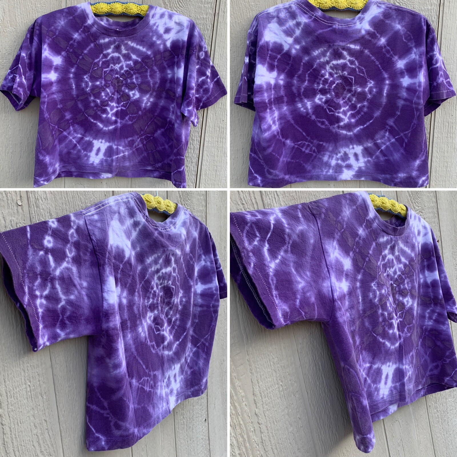 Vintage Fun N Sun T-Shirt Tie Dye Crop Top made in USA one size