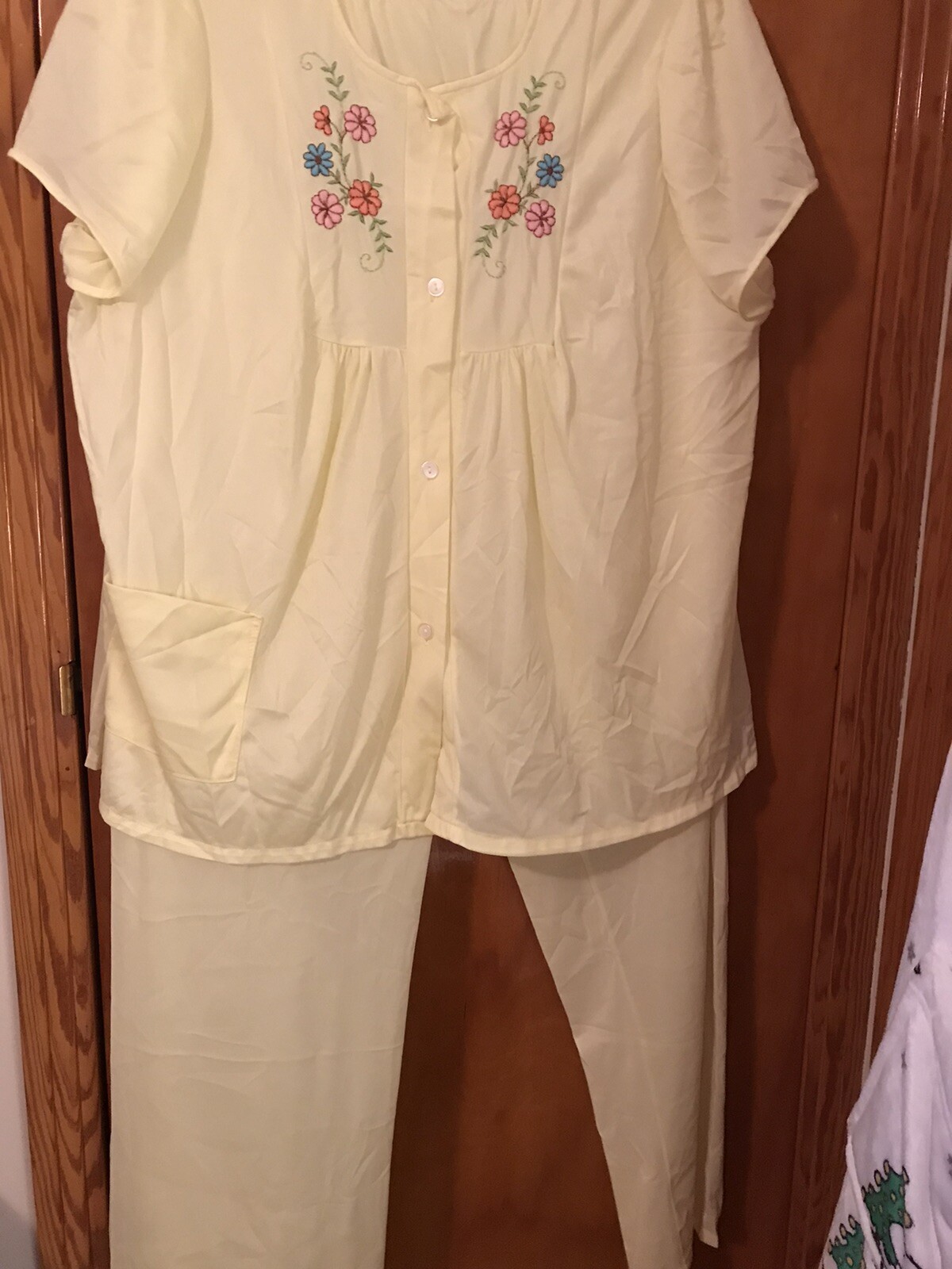 Vintage Woman’s Katz Pajamas! Lemon Yellow 2 Pc Pajamas by Katz Sz 32L USA Made