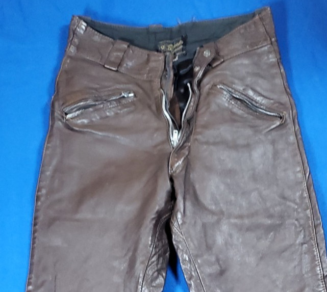Vintage Brooks Leather Sportswear Pants Size 28 Biker Riding Racing Made USA
