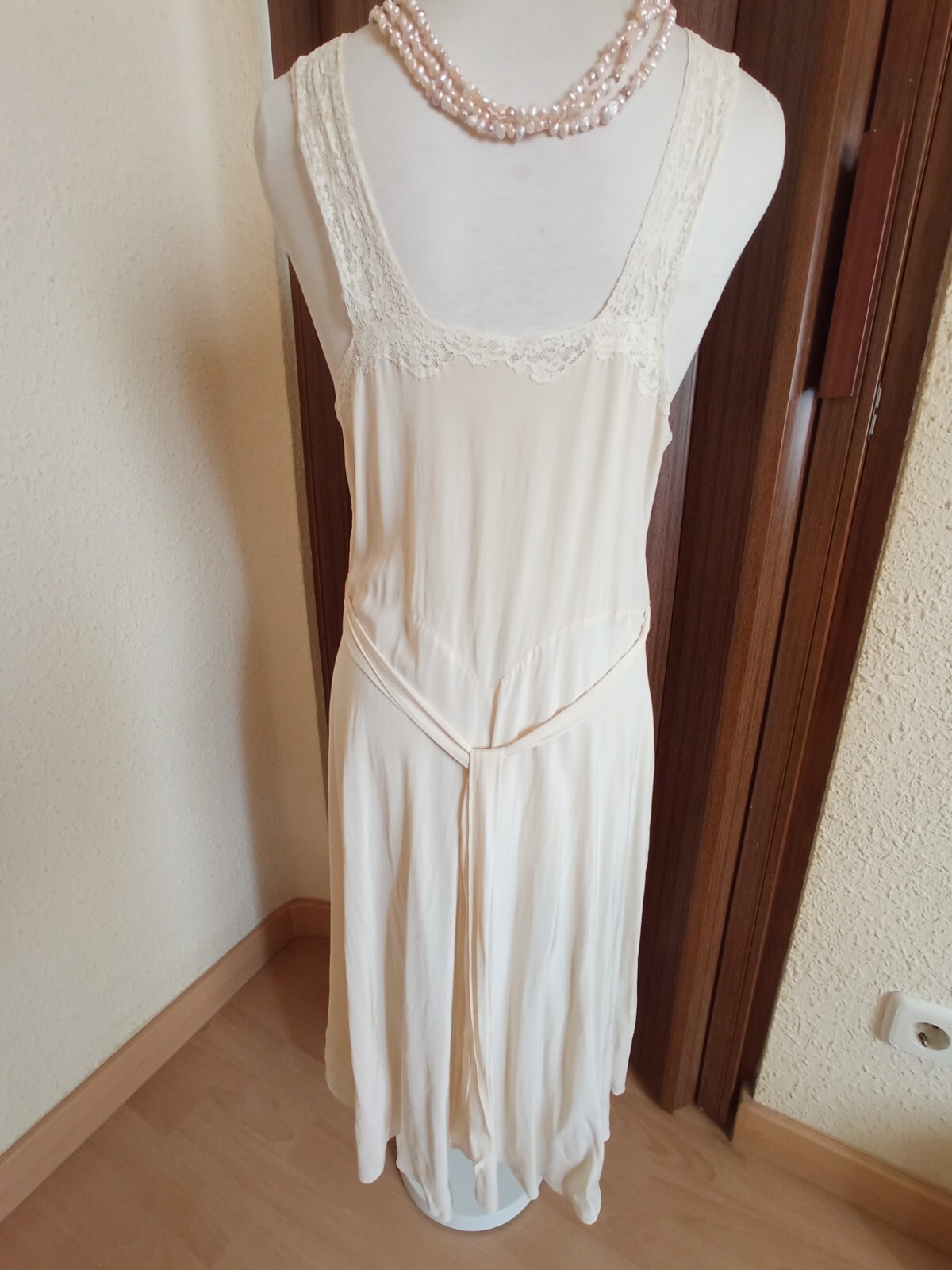 Vintage 1940s Bridal Silk Nightgown/Peignor Set – Honeymoon -S