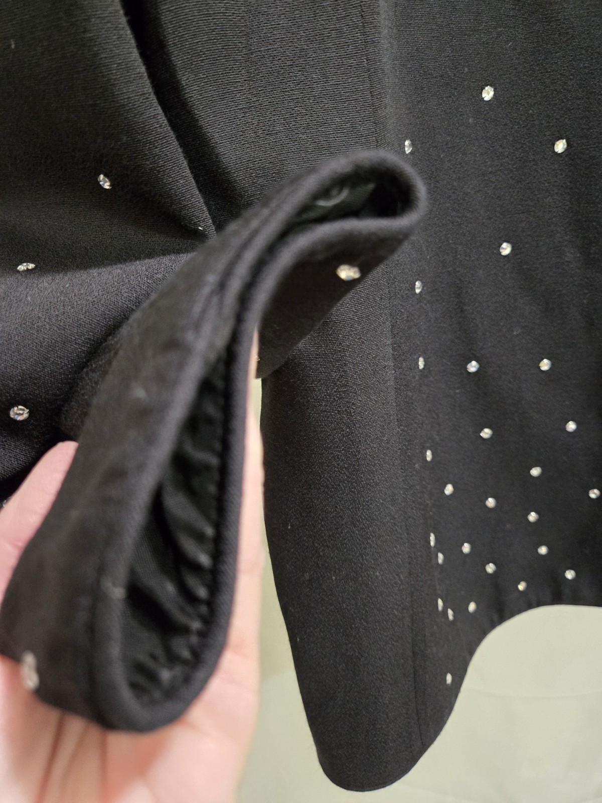 Women’s Vintage Katherine Lindsay By Matthew Black Jacket W/ Rhinestones Size 14