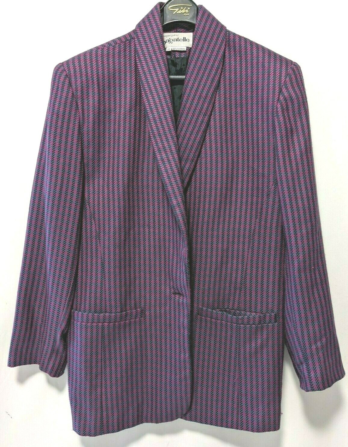 VTG Margaret Godfrey For Bagatelly Women Blazer Designer Single Button Size 10