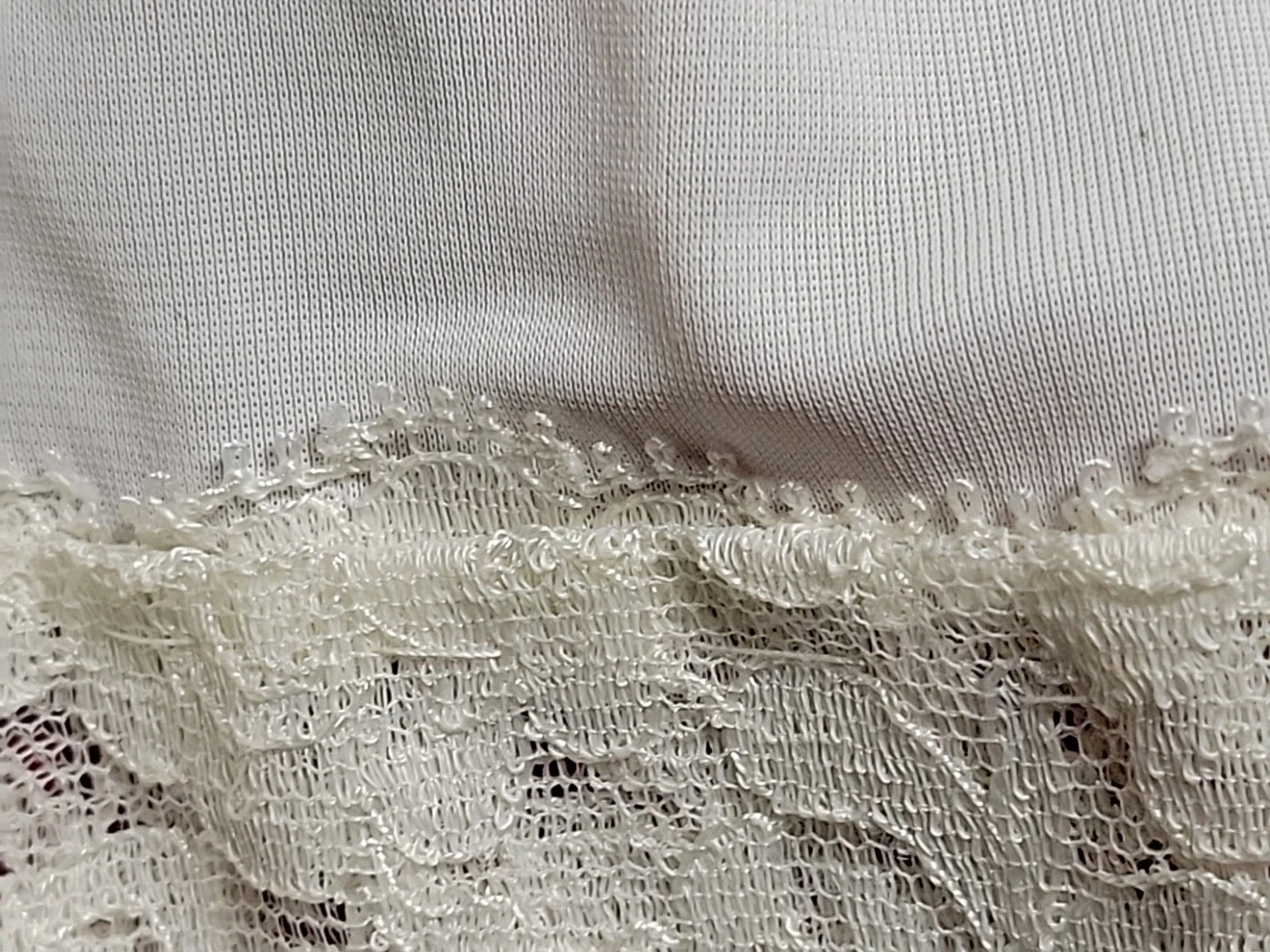 Vtg 50s Vanity Fair Tricot Nylon Full Slip Off White Sz 32 Embroidered Tag Lace