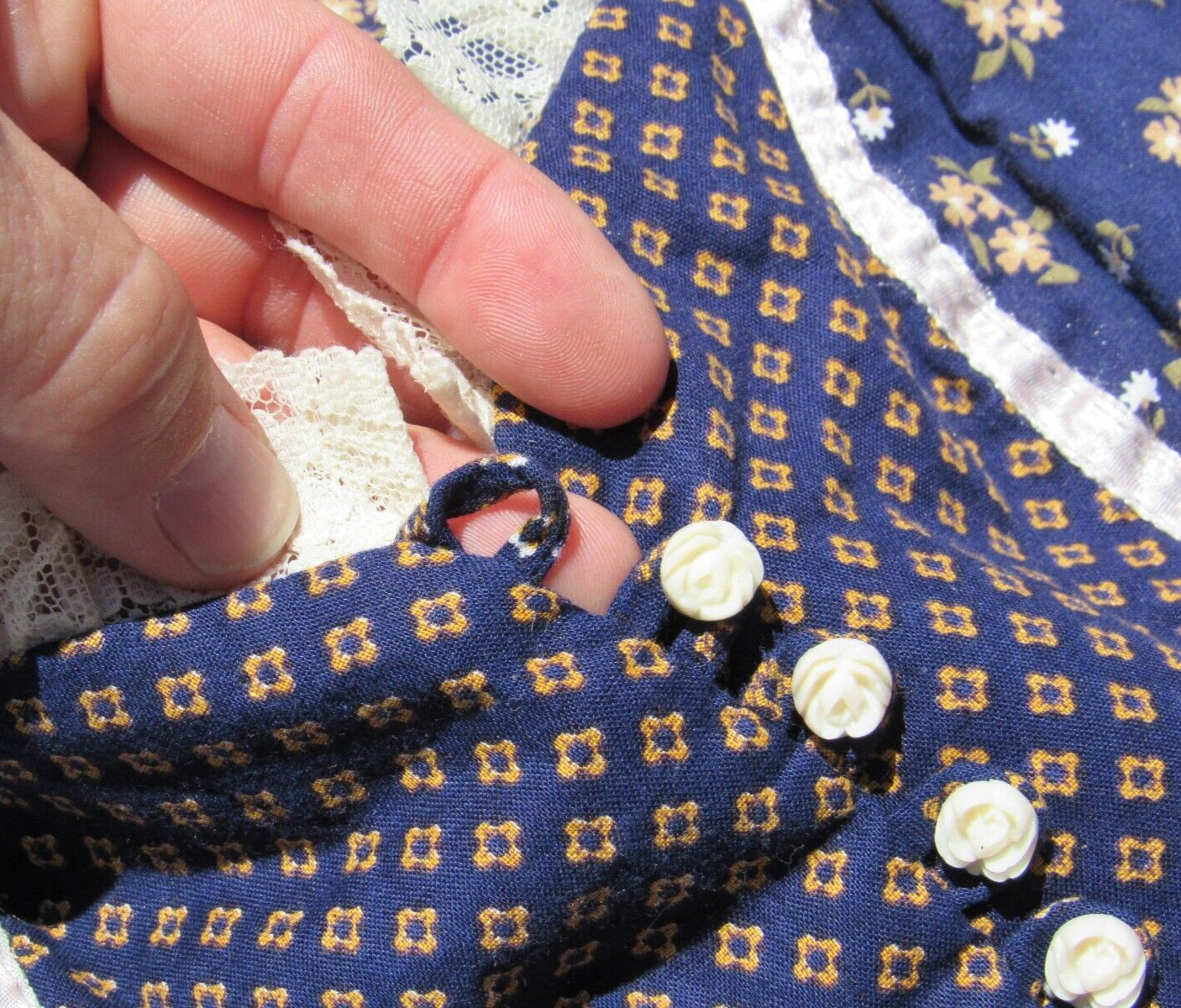 Vtg Gunne Sax Dress Jessica McClintock Prairie Cottage Core Western Victorian