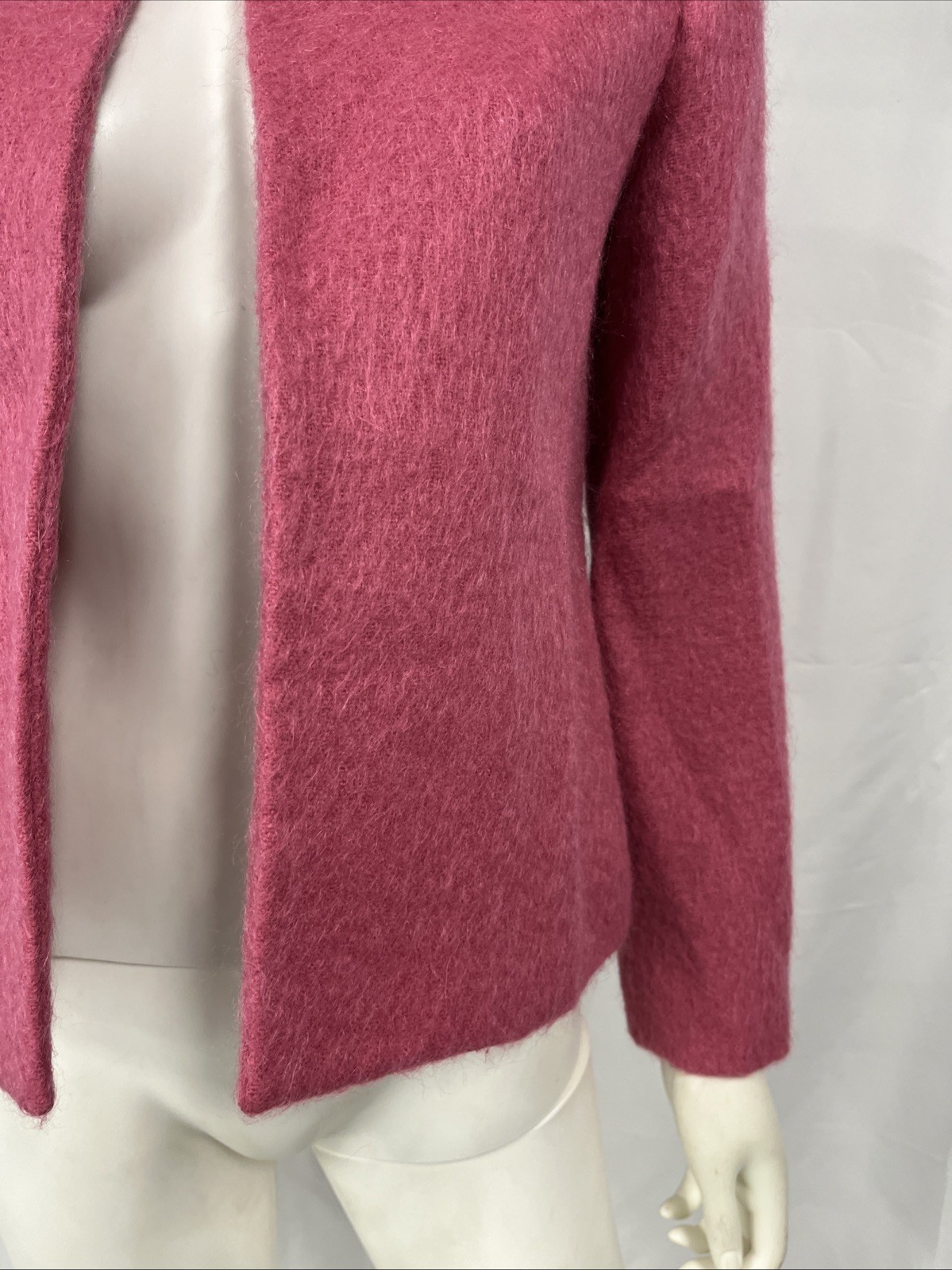 Vintage 70s/80s Lombardi Mohair Jacket Womens Medium Pink Fuzzy Lined Tailored