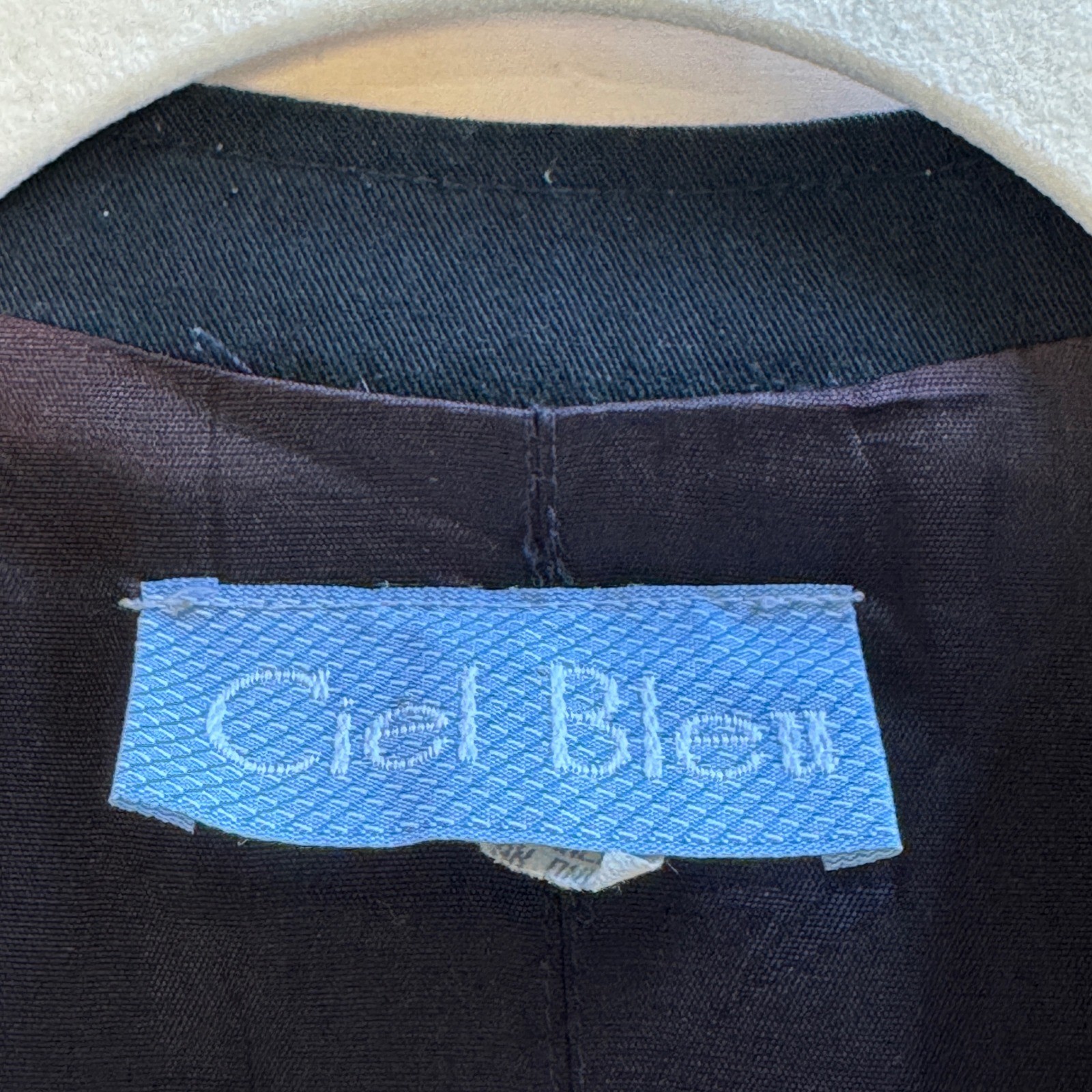 Vintage Ciel Bleu Patchwork Novelty Button Wool Blend Vest Western Black