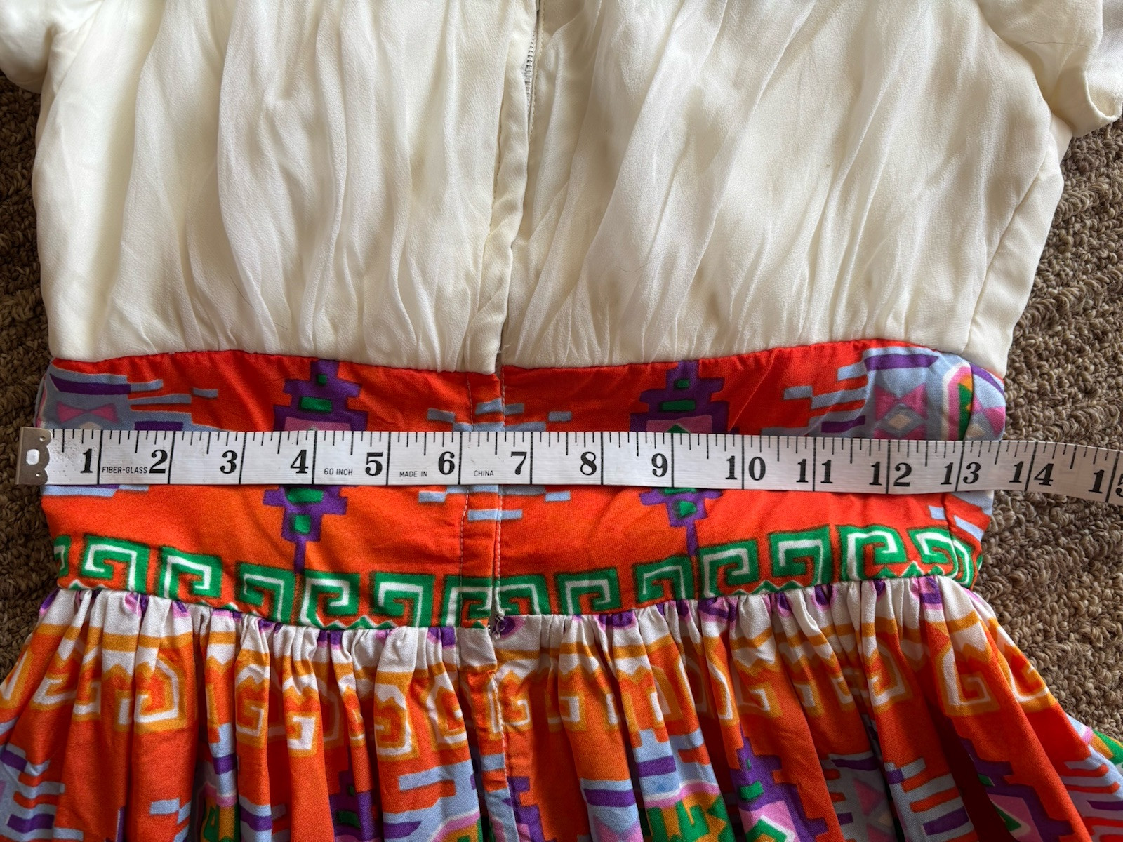 Vintage 1960’s/70’s Geometric Maxi Dress Small
