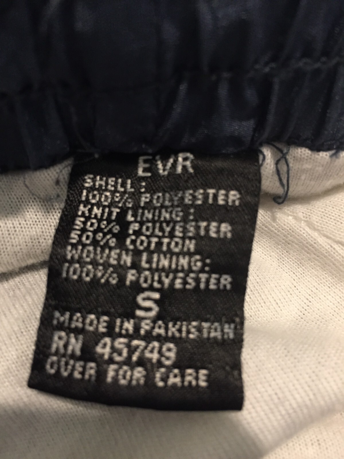 EVR 2pc Sweatsuit Small Blue Zipper Collar Lined Elastic Waist Vintage 80’s