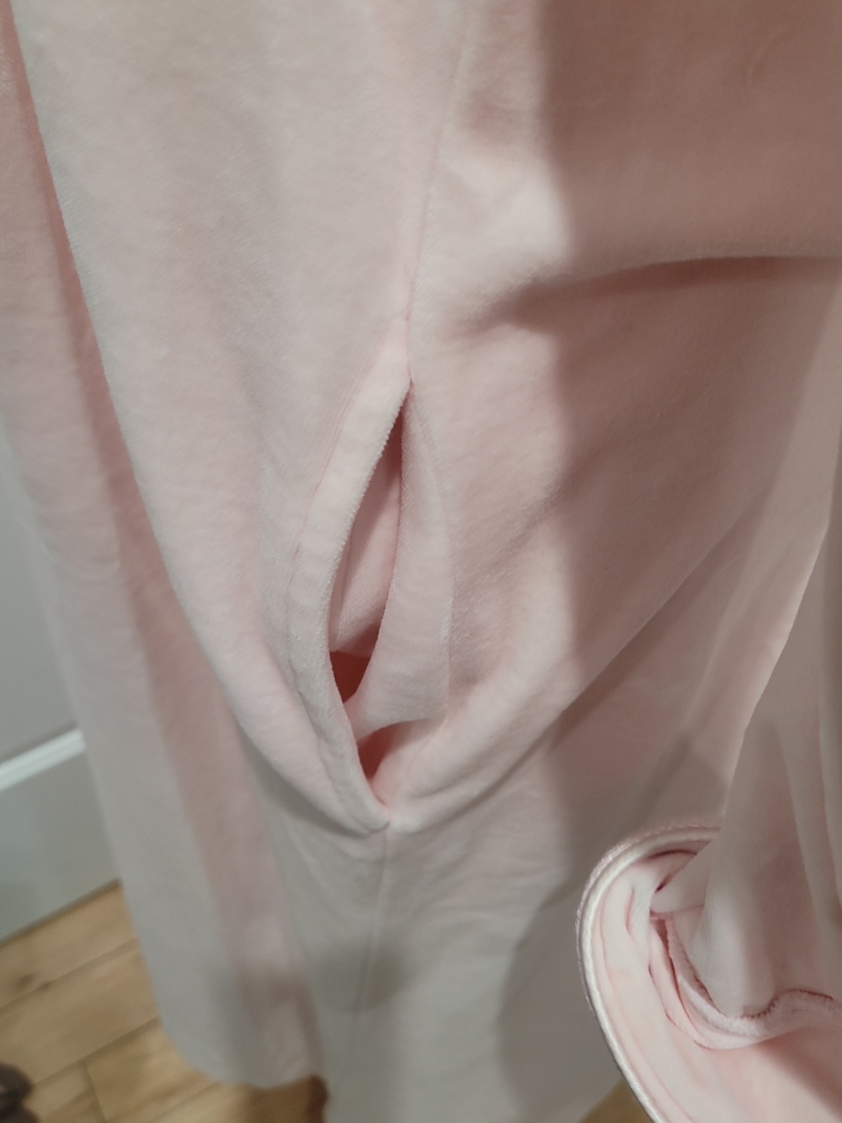 VTG Diamond Tea Women Size S Luxury Vtg Robe Nightgown Pink Velvet Zip