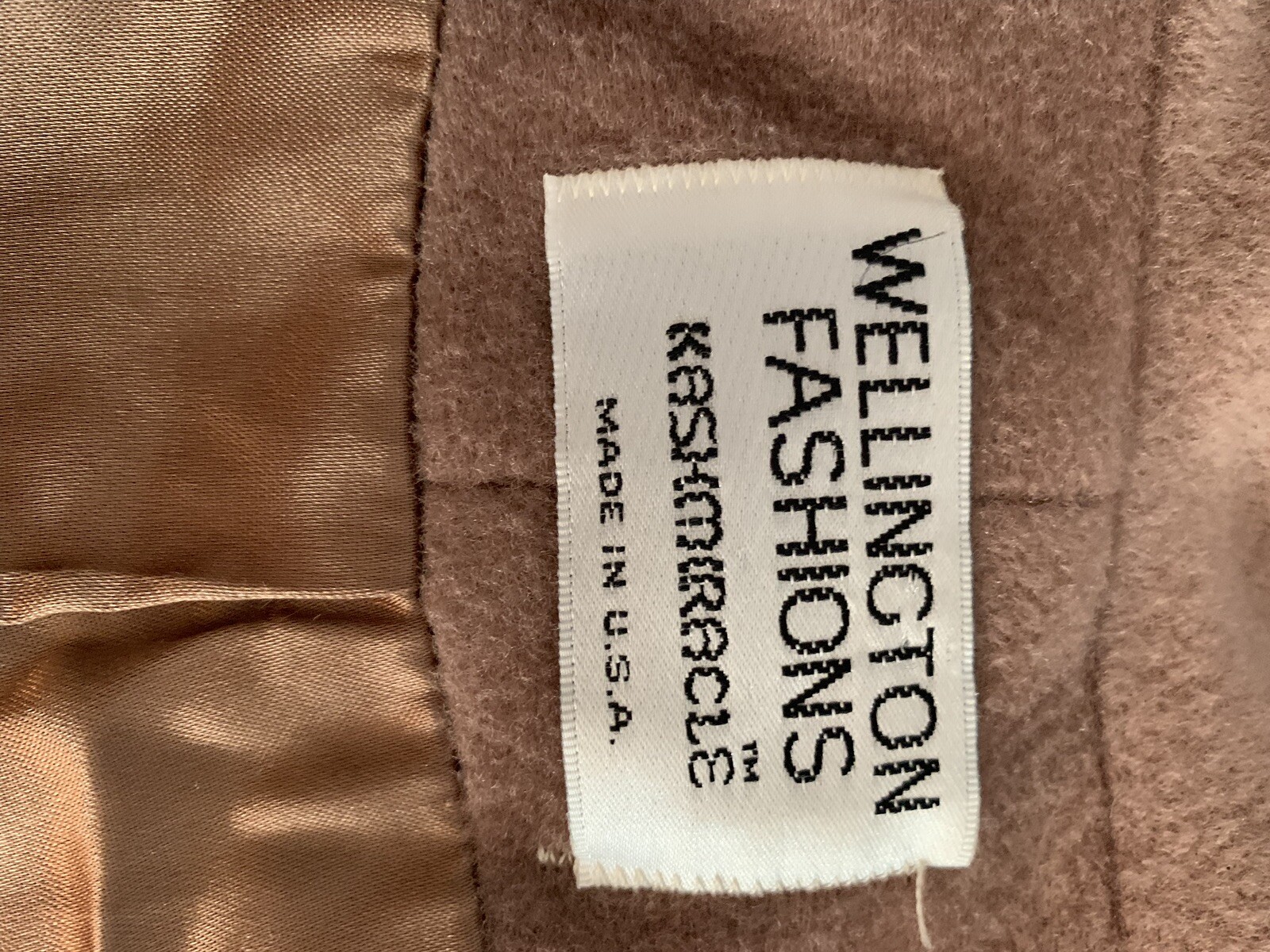 Vintage Kashmiracle Brown Coat By Wellington Fashions Sz XL Lined Trench Coat