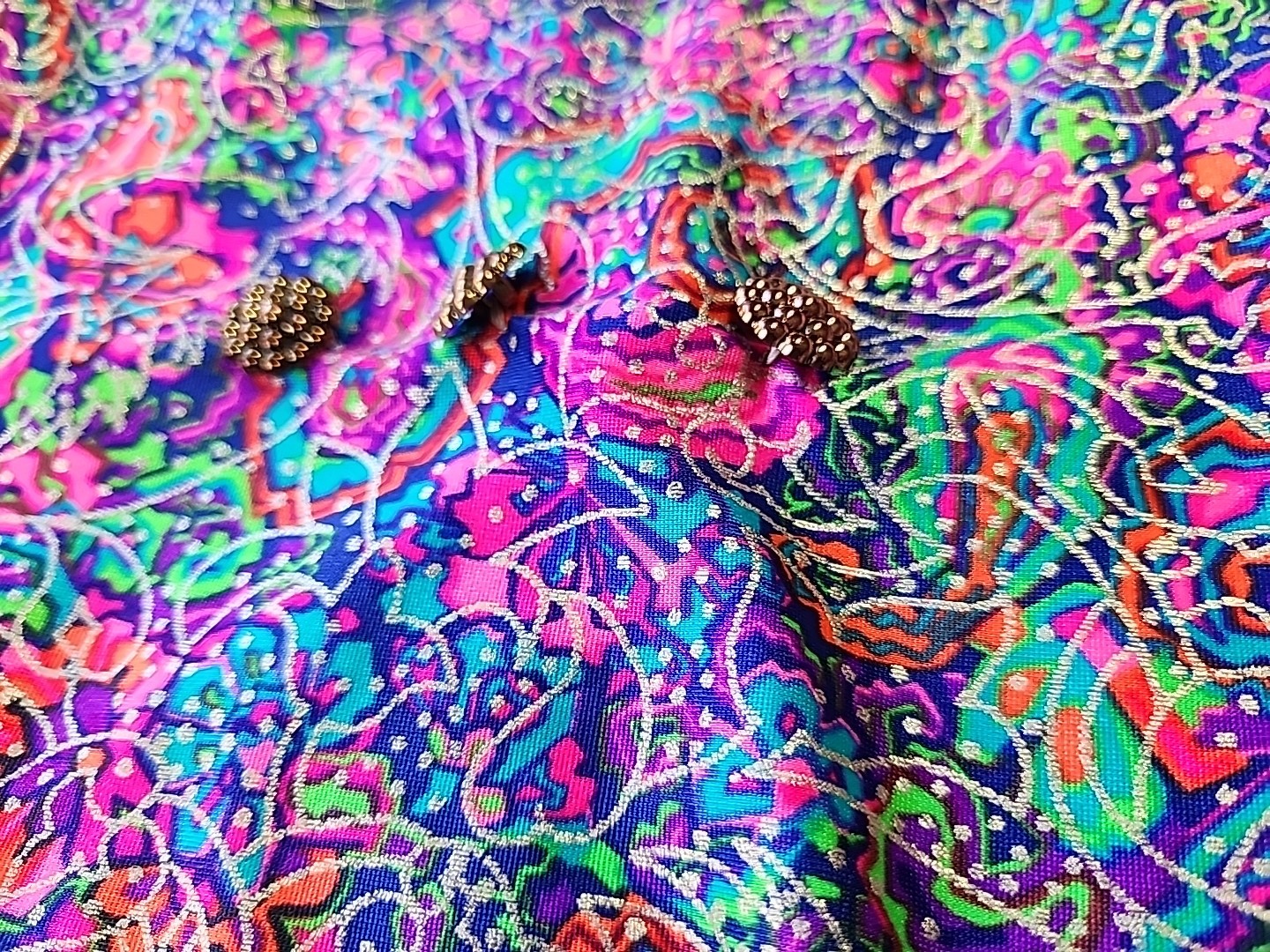 Gantner California Womens Size 10 Psychedelic Neon Colorful 1pc Bathing Suit 80s