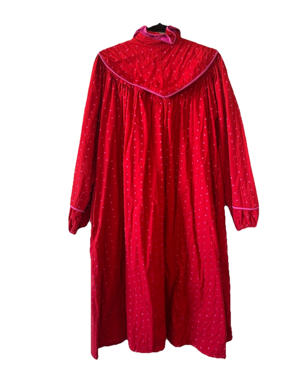 VTG 90s Oilily Embroidered Polka Dot Nightgown Maxi Netherlands Cottagecore S/M