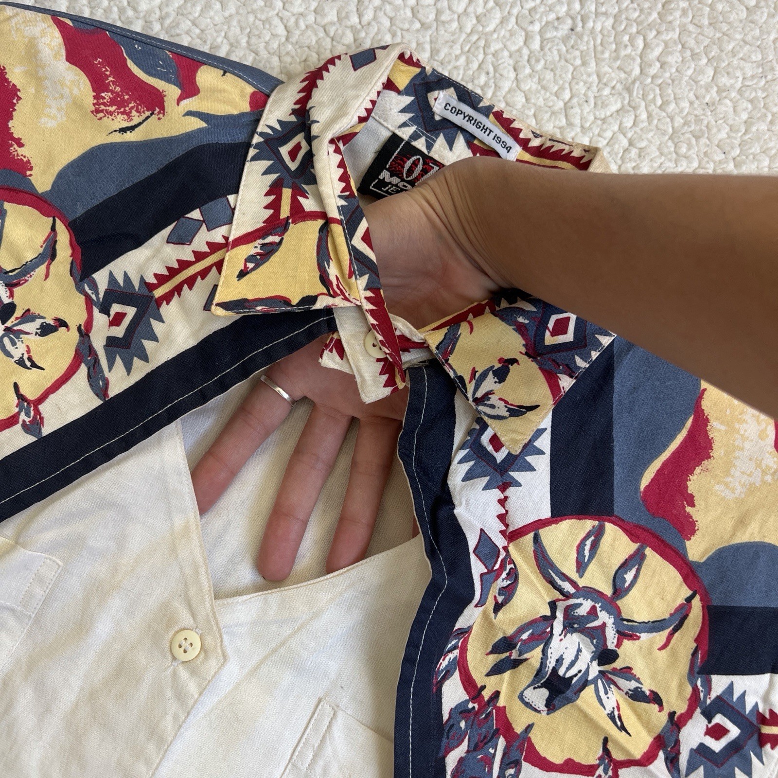 Ozark Mountain Jean Company Vintage 1990s Walmart Button Up Western Shirt