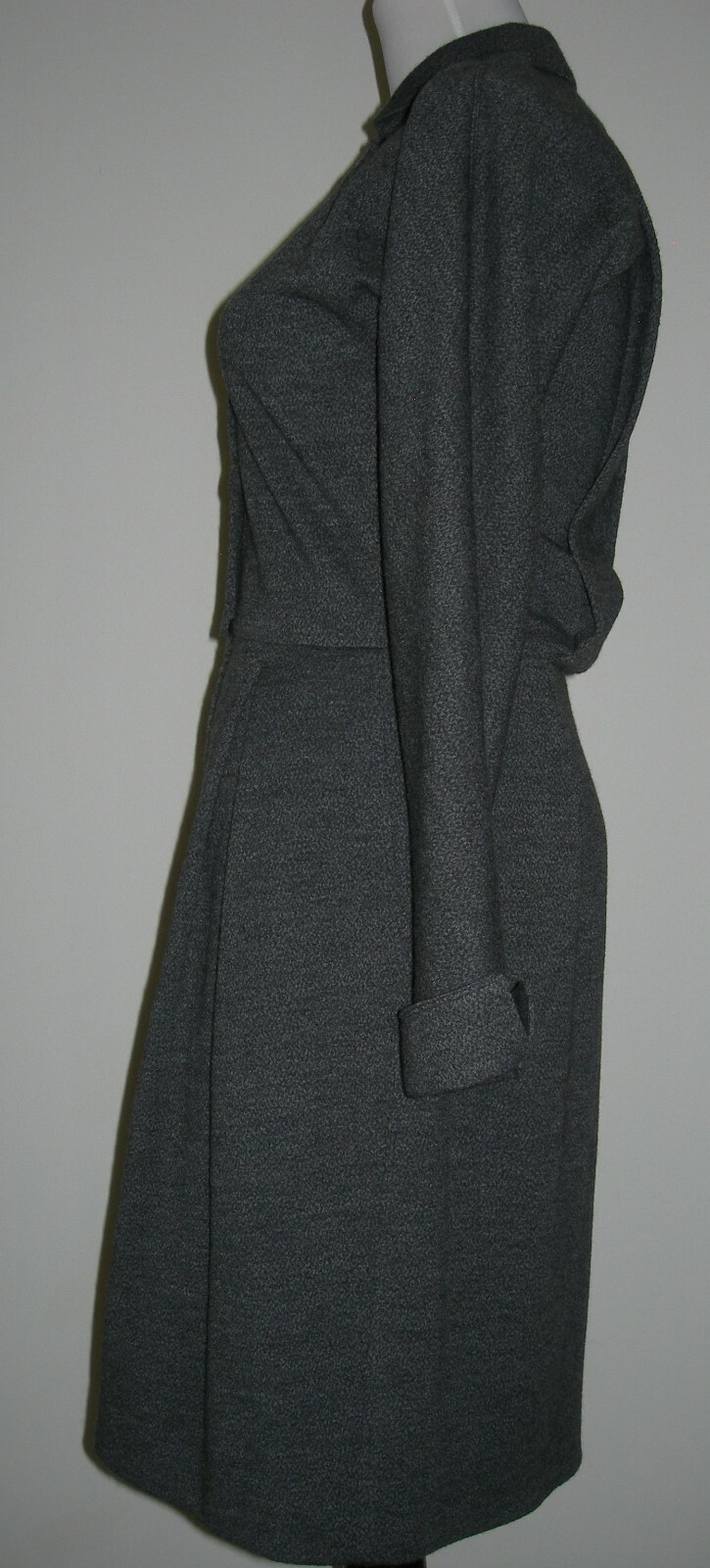 Vintage GEOFFREY BEENE Gray Shirtwaist Dress Saks 8 (VTG Small) „Boss Lady”