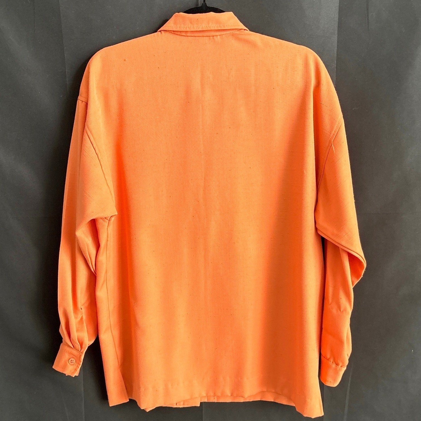Vintage Joyce Orange Geometric Embellished Button Down Shirt Womens Large 80s 90