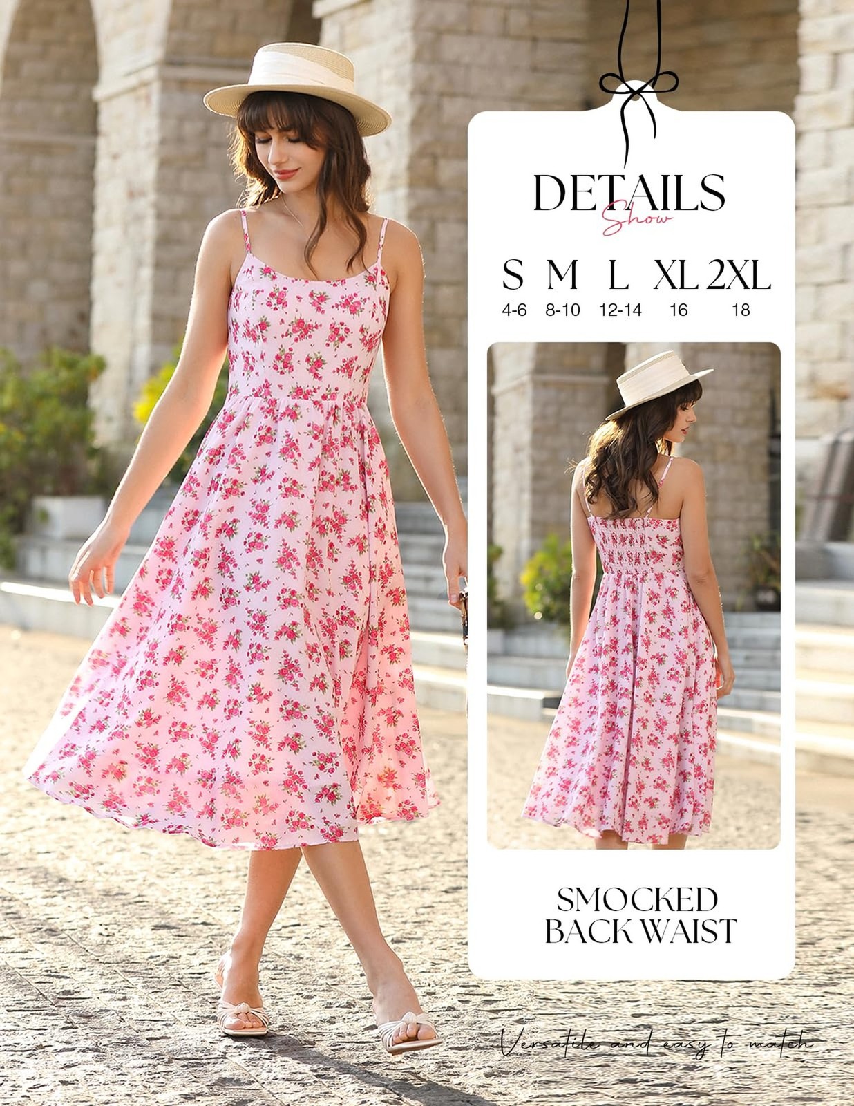 Belle Poque Floral Dress for Women 2026 Summer Sleeveless Midi Sun Dresses A-…