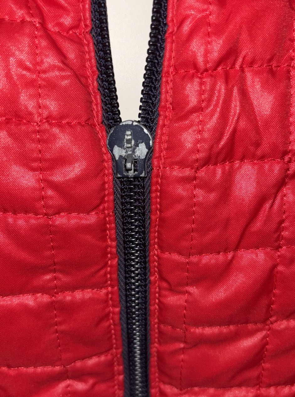 Vintage Red JacketDenim And Leather Accents Lined Interior Women’s L Men M