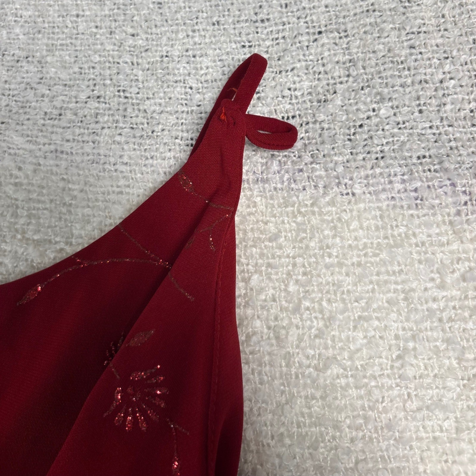 vintage 90s rampage classy wine red glitter floral elegant maxi prom dress y2k
