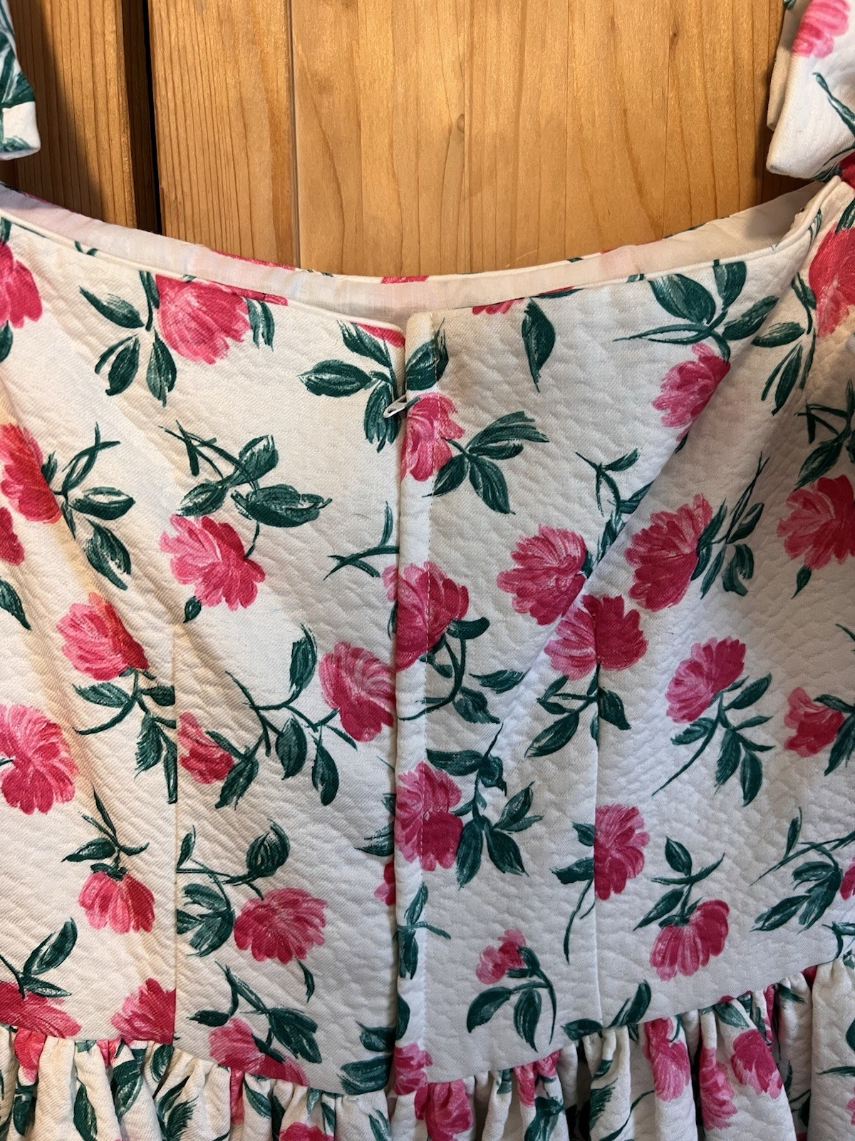 Vintage Richilene New York Floral Puff Sleeve Dress Size 12