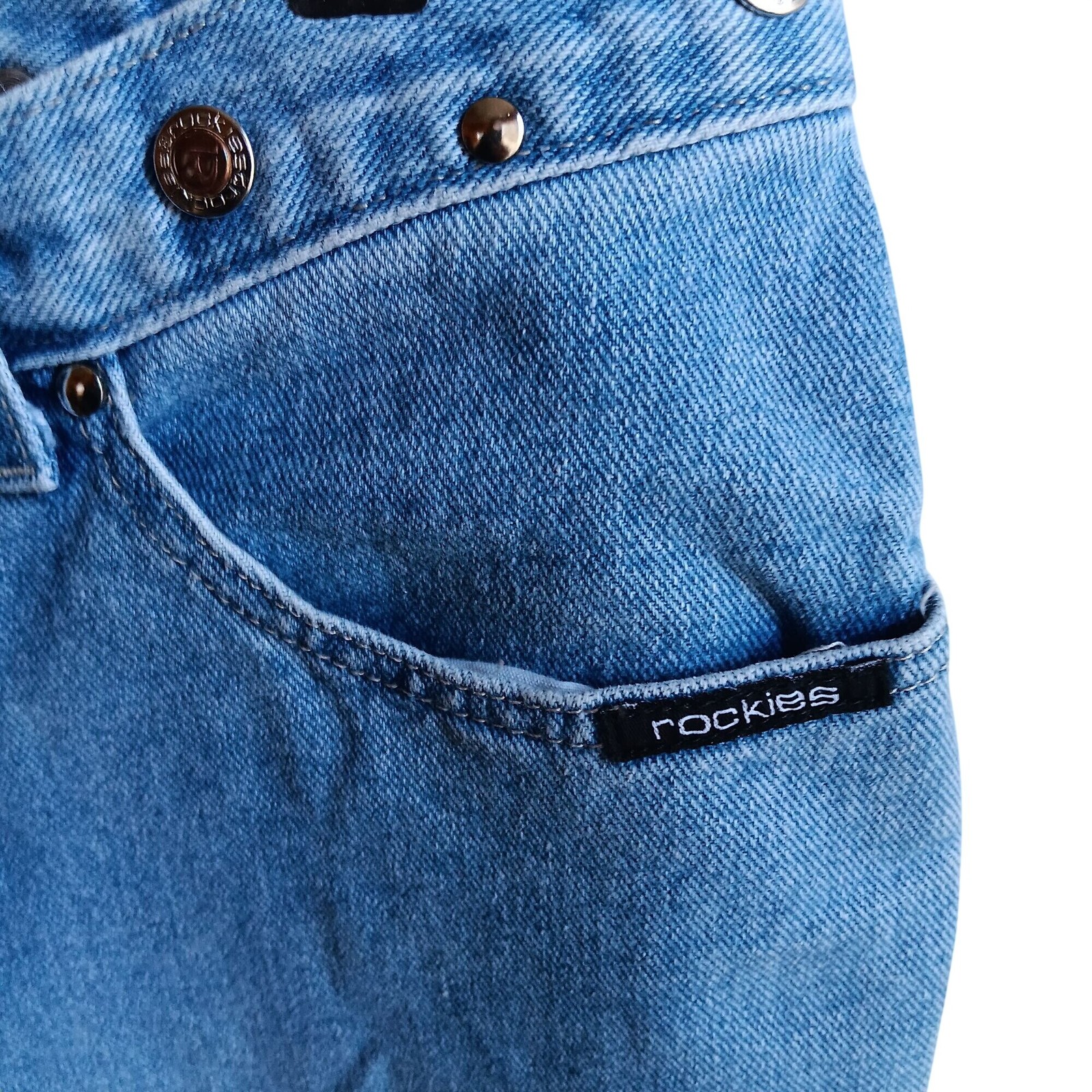 Womens Rockies Jeans Size 30/11 32 XL Studded Blue Denim