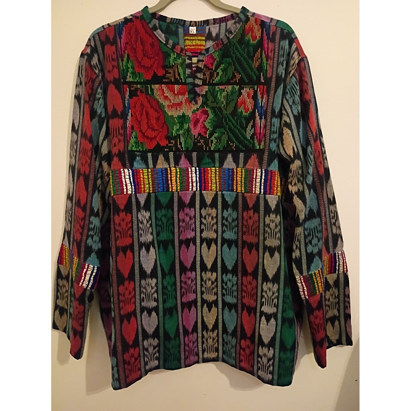 Unknown Women’s VTG Embroidered Tapestry Top Guatemala Sz XL