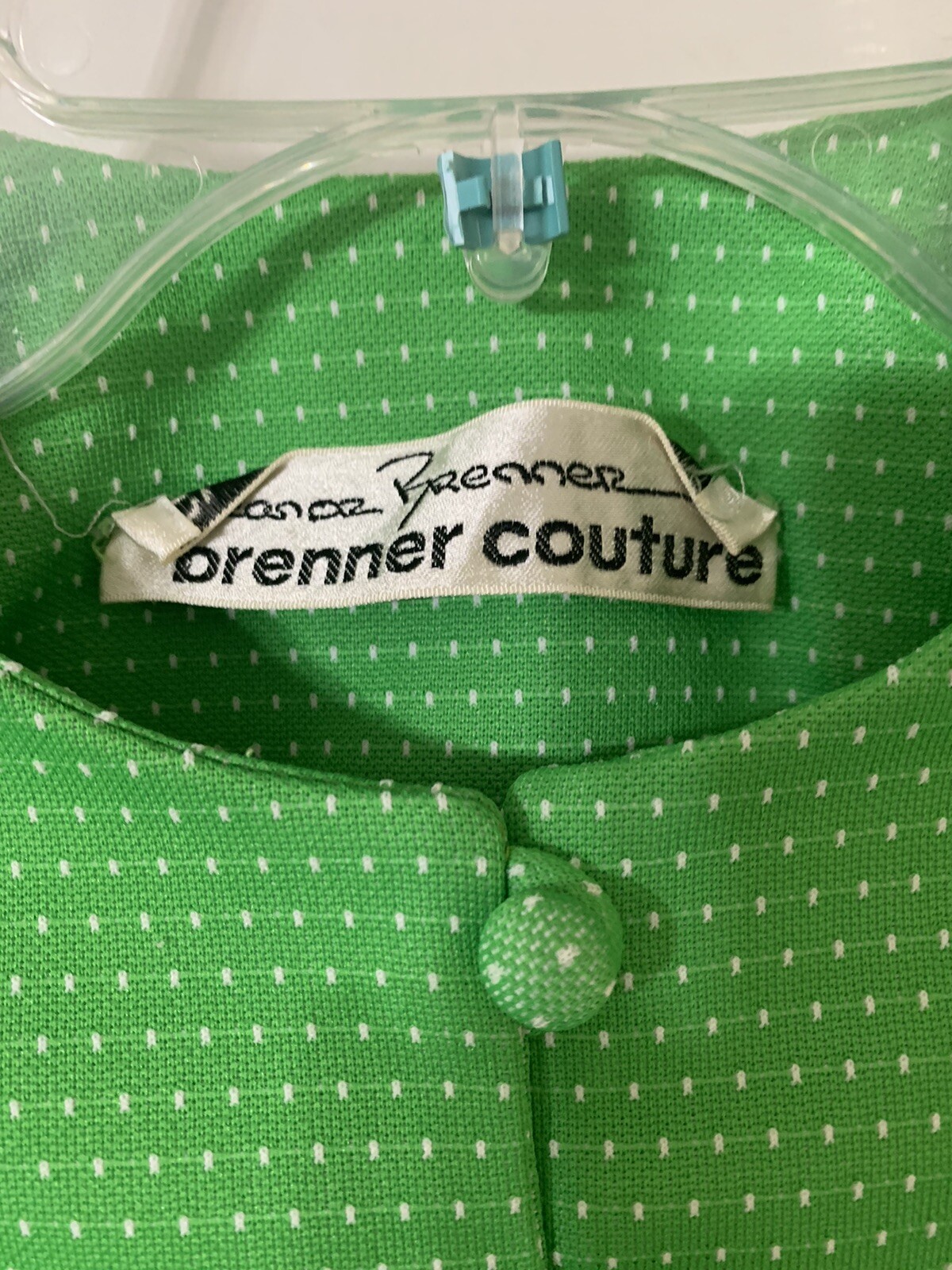 Vintage 70’s Eleanor Brenner For Brenner Couture Bright Green Blazer/Jacket (J3)